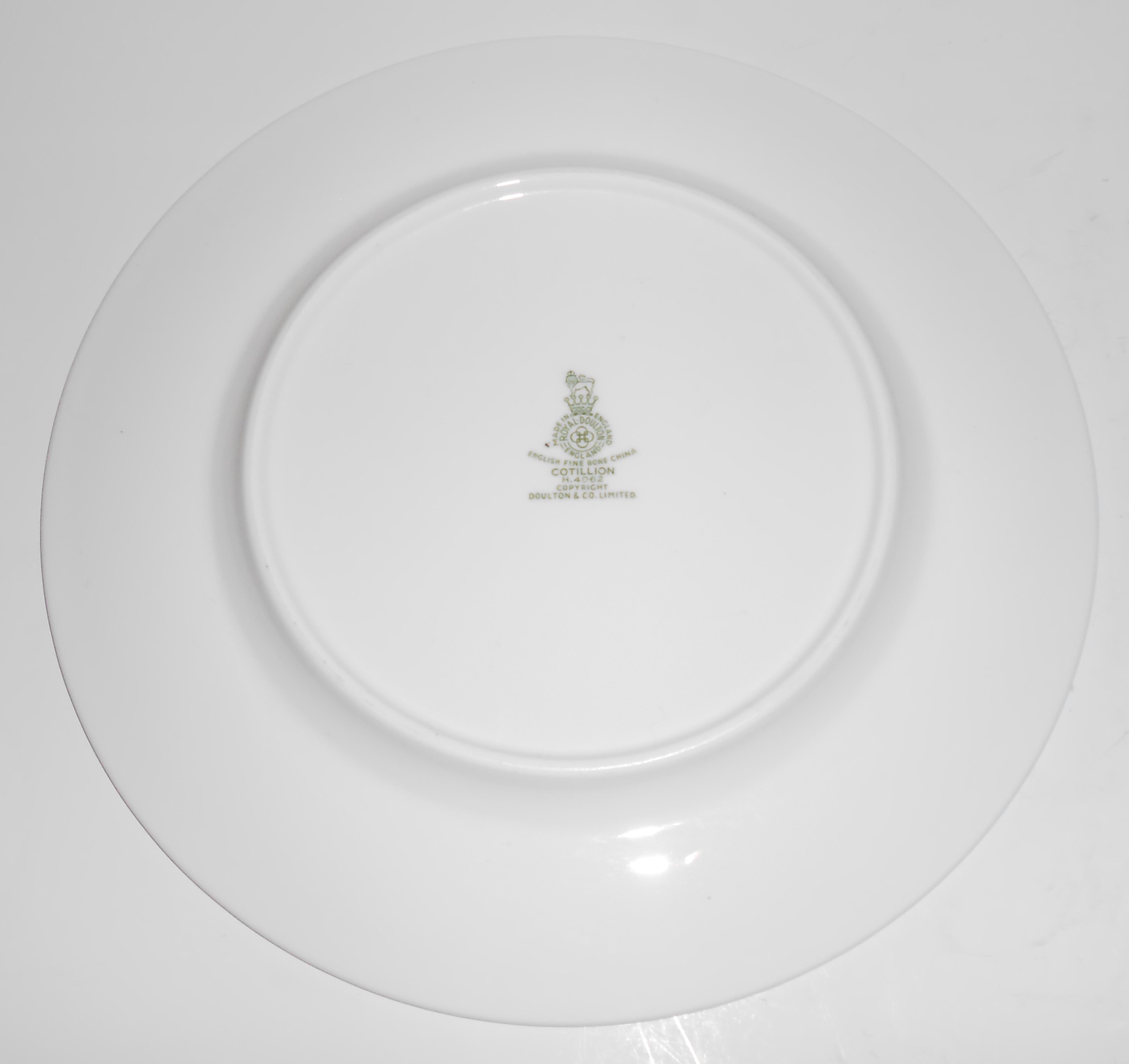 Royal Doulton China Floral Platinum Cotillion Salad Pl