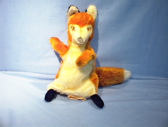 Old Mohair 'Foxy' Puppet with Glass Eyes.