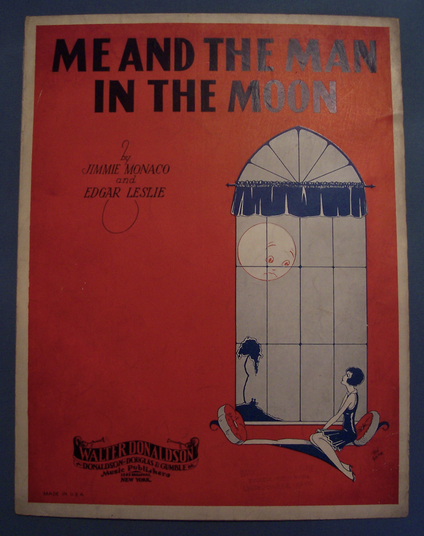 Sheet Music of 1928 Me And The Man In The Moon