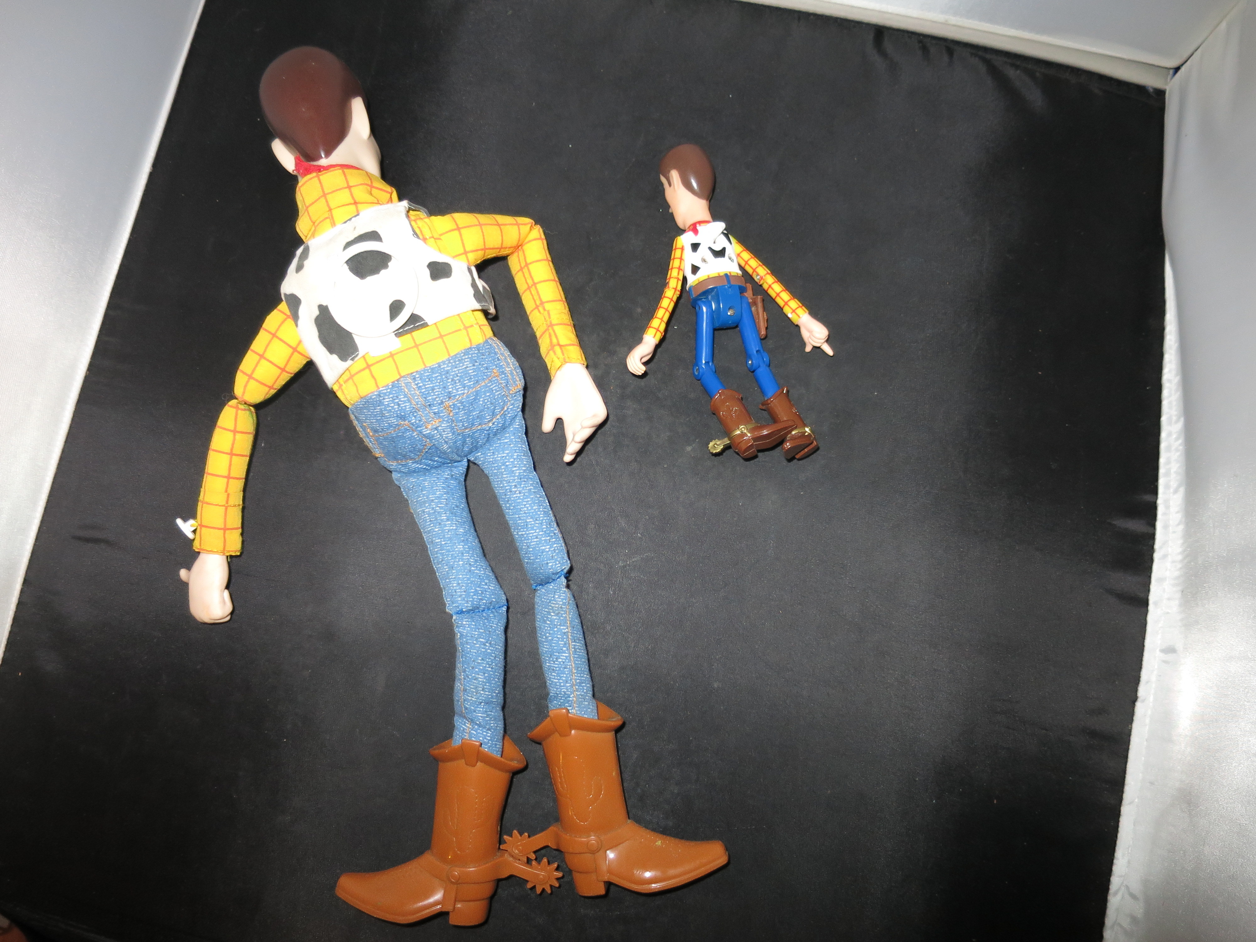 Toy Story Woody Doll set of two 6 1/4 inch and 16 inch no hats