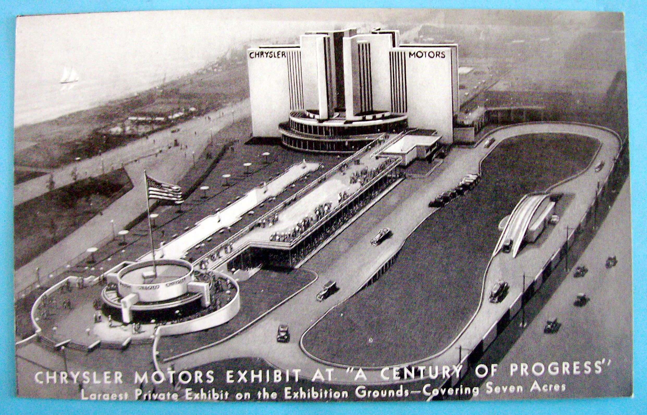Chrysler Motors Exhibit Postcard (Century Of Progress)