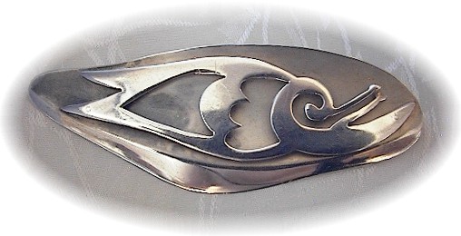 Taxco Mexico Eagle 3 MMC Sterling Silver Brooch