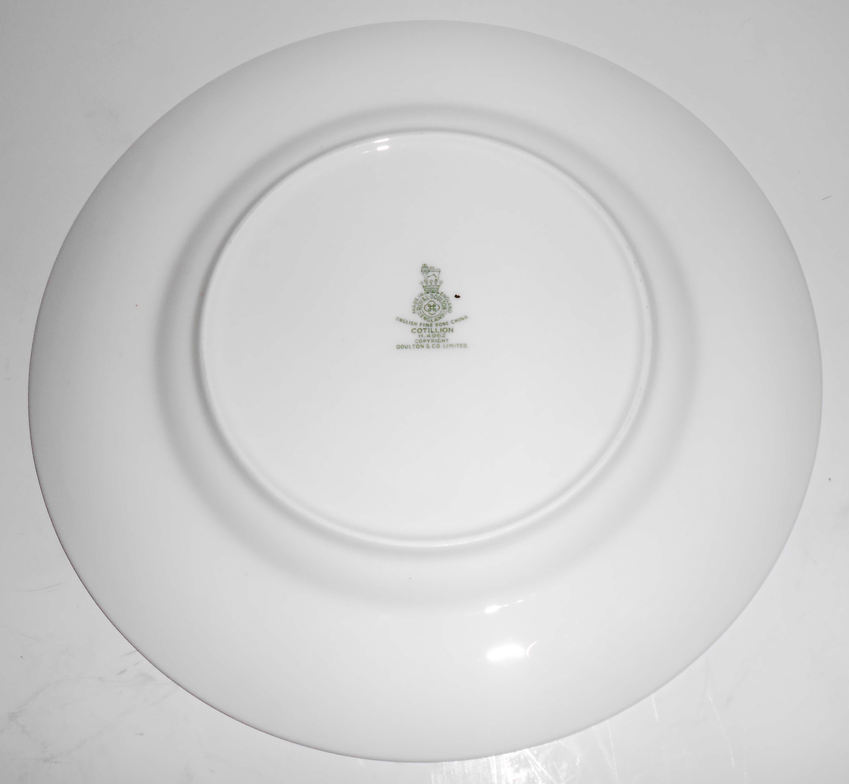 Royal Doulton China Floral Platinum Cotillion Lunch Pl