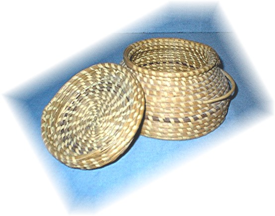Papago Basket with Lid Native American Arizona