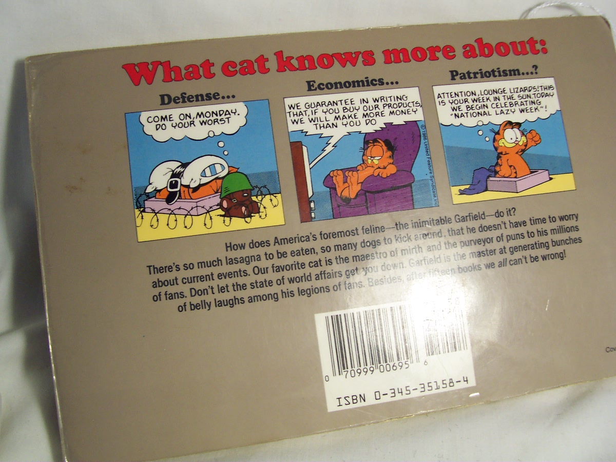 Garfield World Wide His 15th Book 1988 1st ed Jim Davis