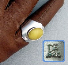 Butterscotch Amber Sterling Silver Ring Jay King DTR