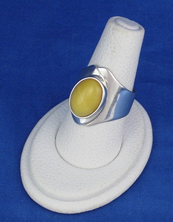 Butterscotch Amber Sterling Silver Ring Jay King DTR