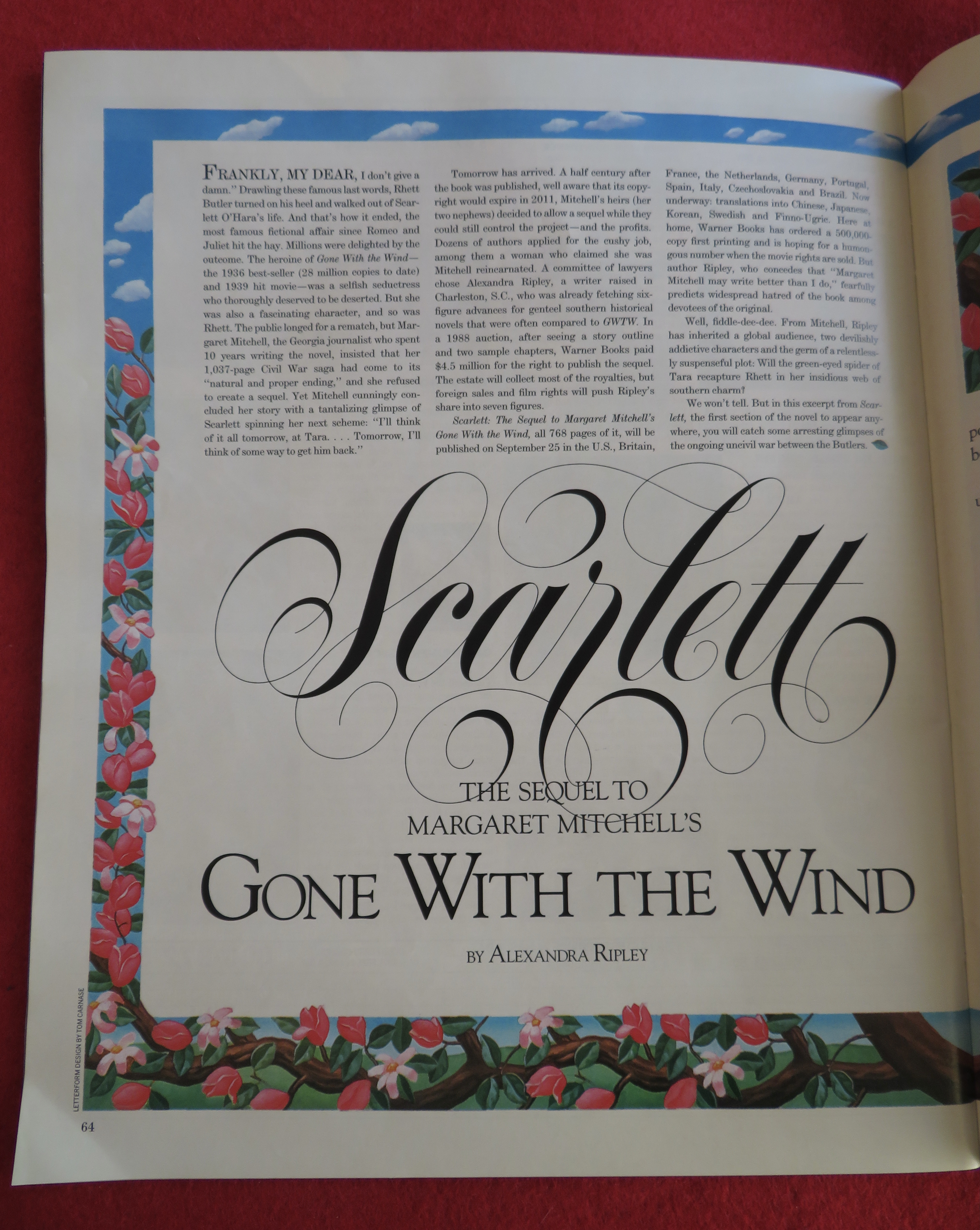 Life Magazine September 1991 Gone With Wind Sequel