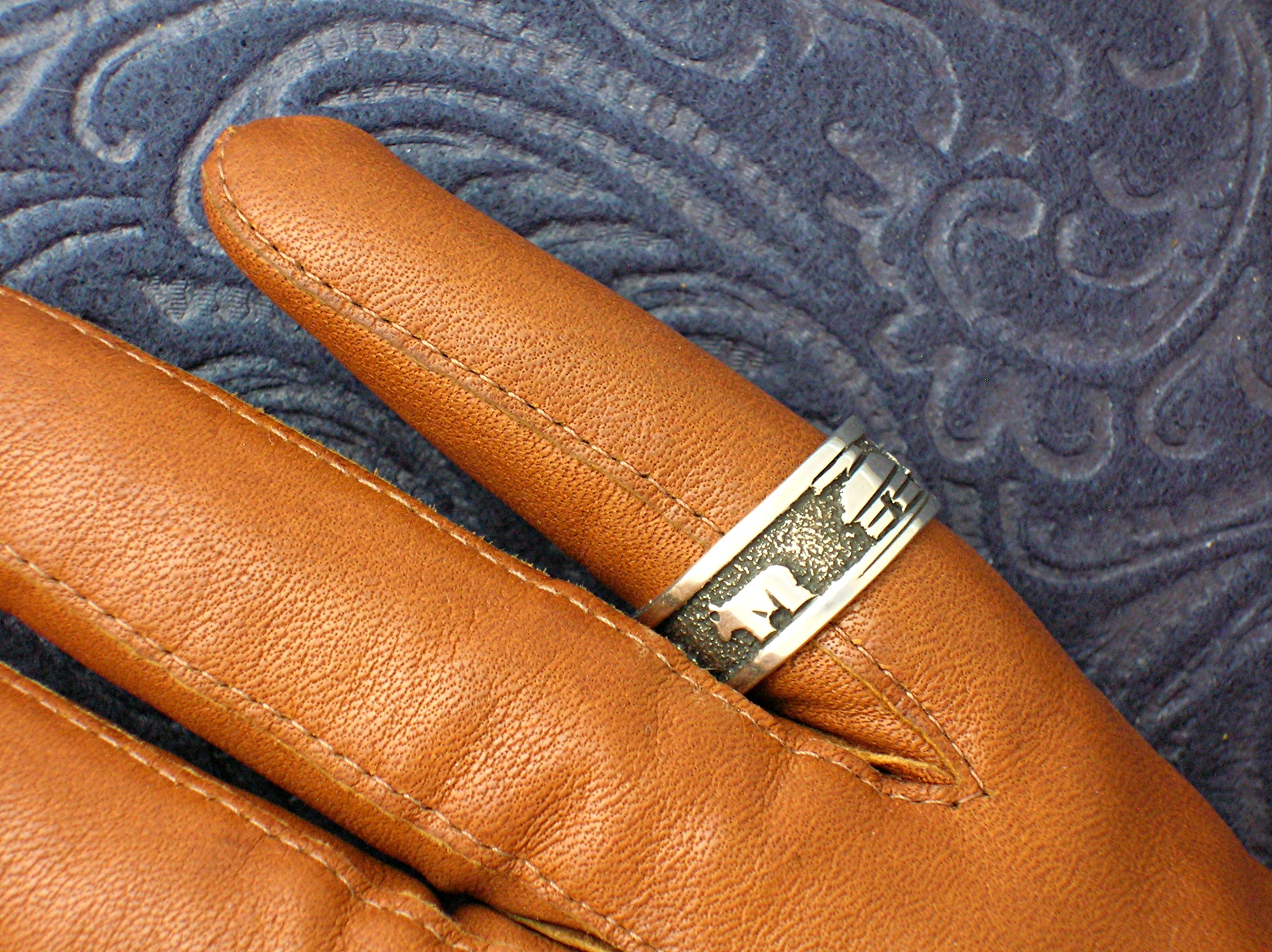 Navajo Tommy Charlie Storyteller Sterling Silver Ring