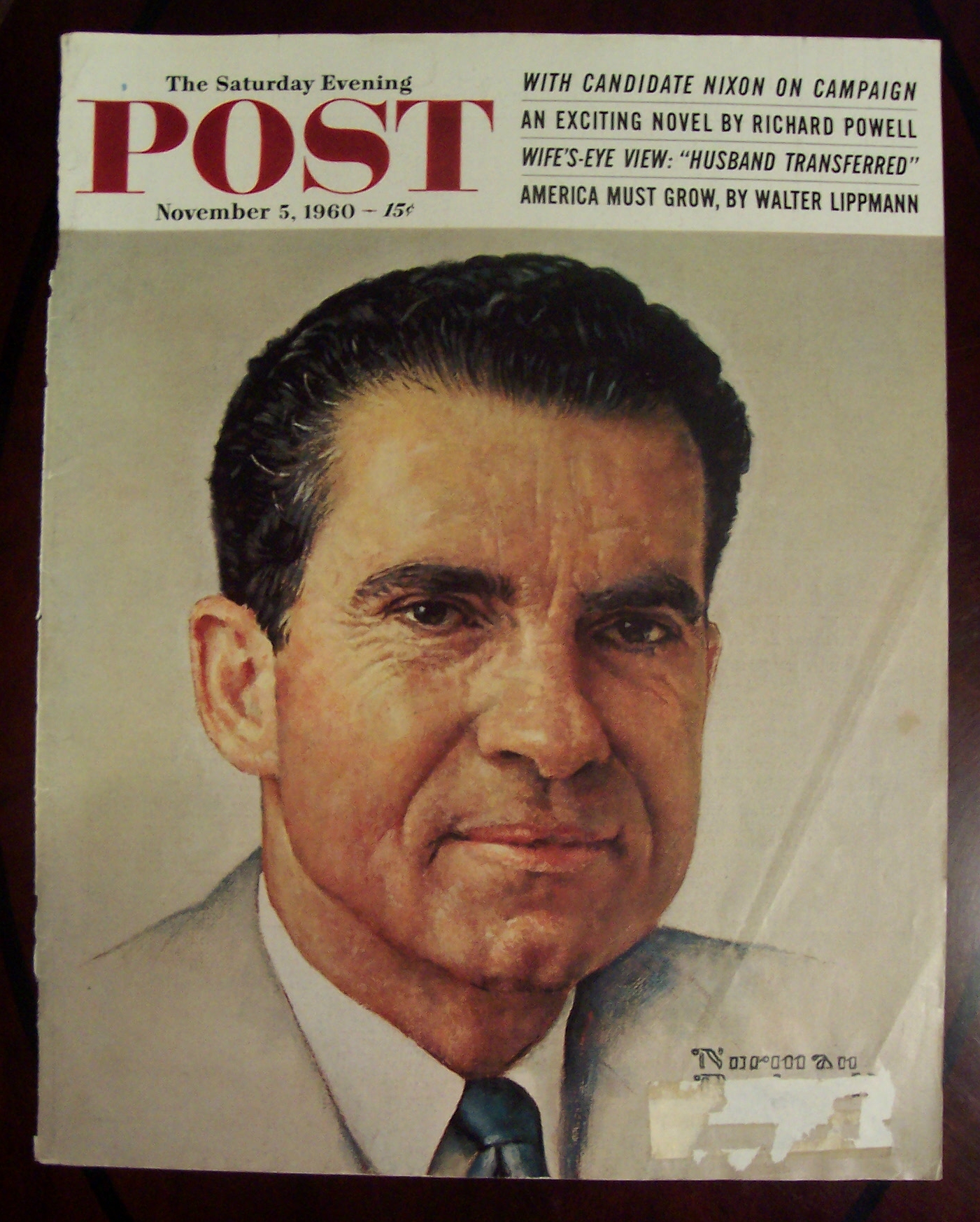 Norman Rockwell Nov. 5, 1960 Sat Eve Post Cover