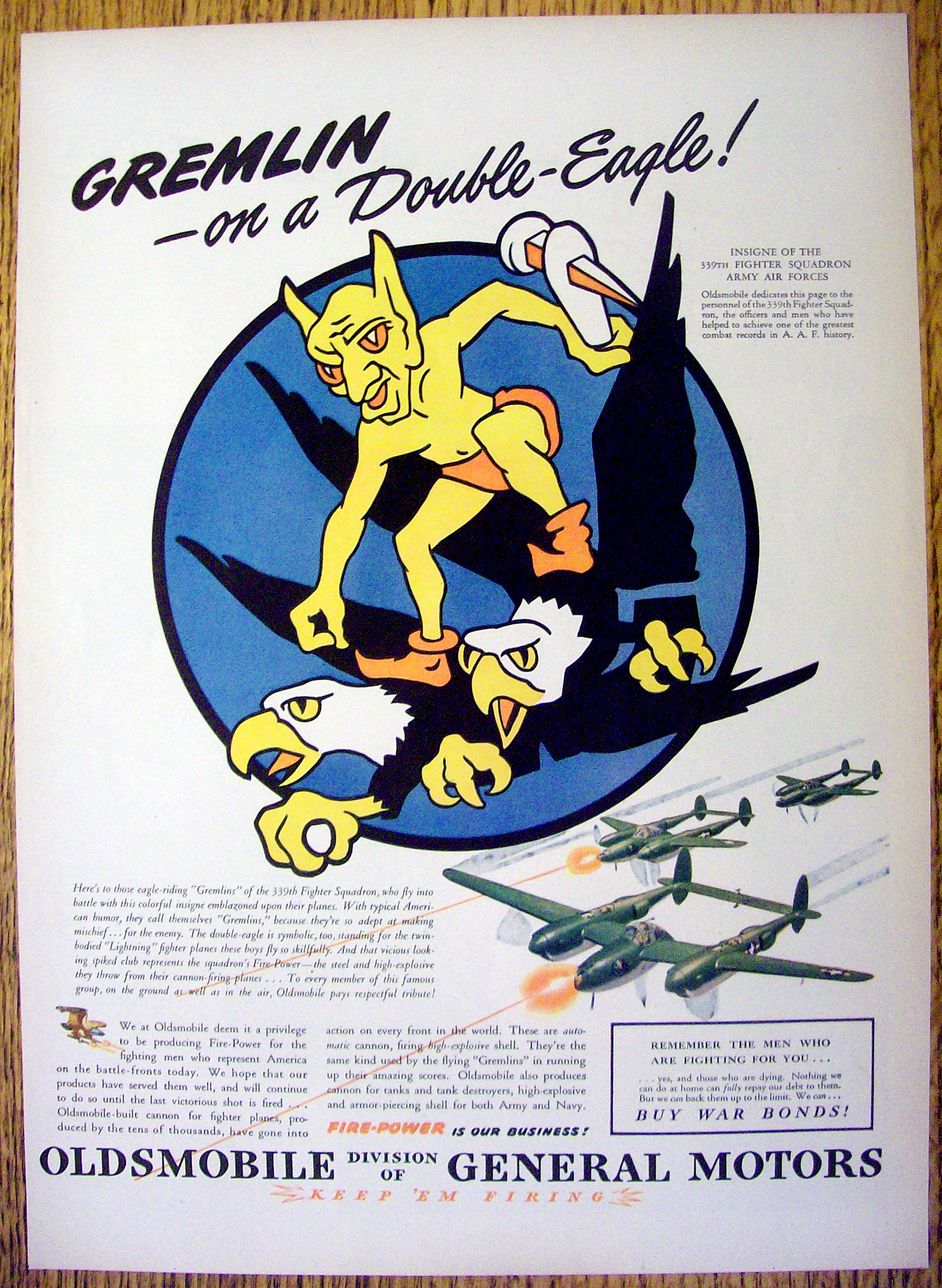 1944 Oldsmobile Gremlin with 339th Fighter Squadron
