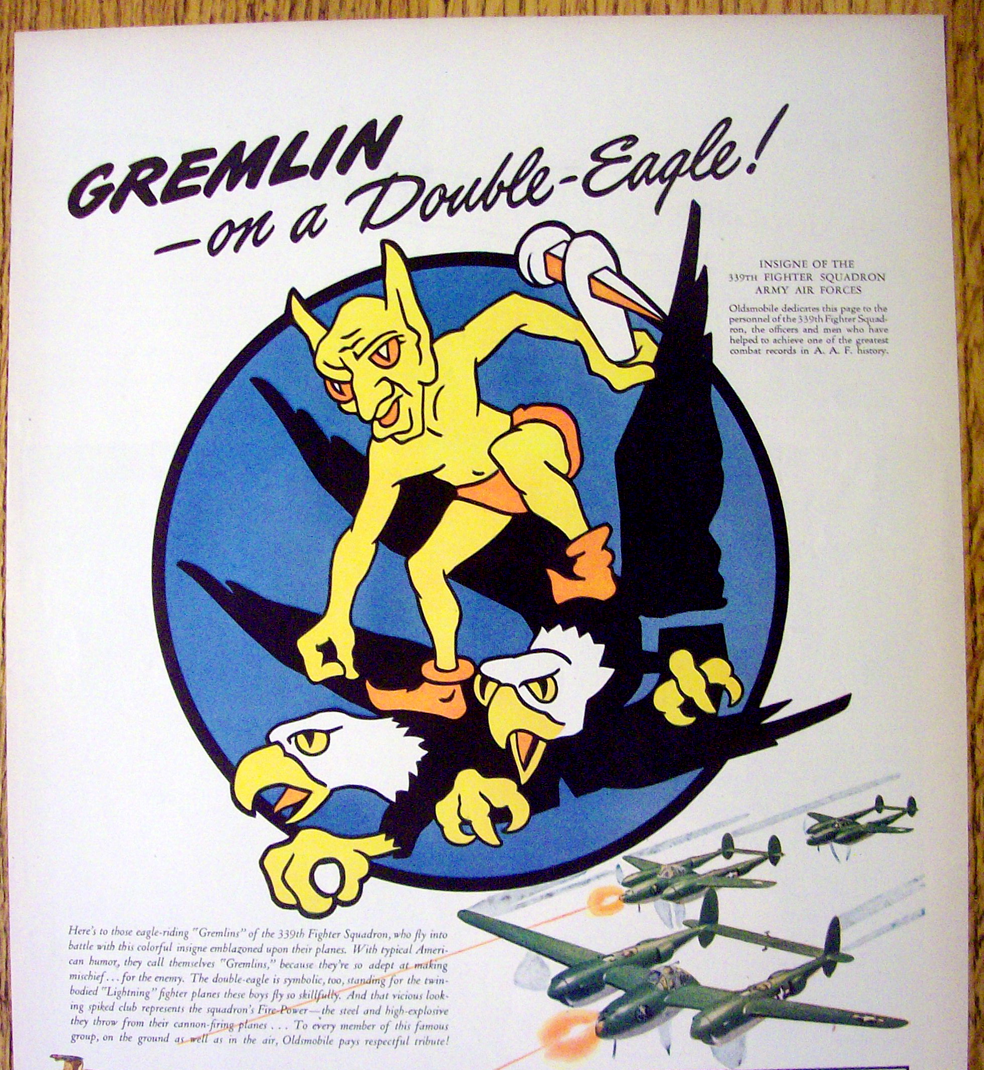 1944 Oldsmobile Gremlin with 339th Fighter Squadron