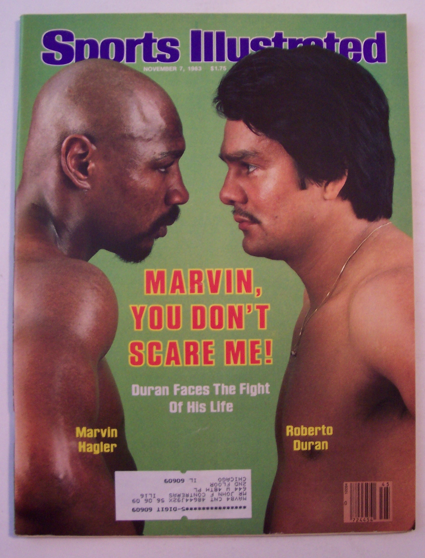 Sports Illustrated Magazine -Nov 7, 1983- Hagler/Duran