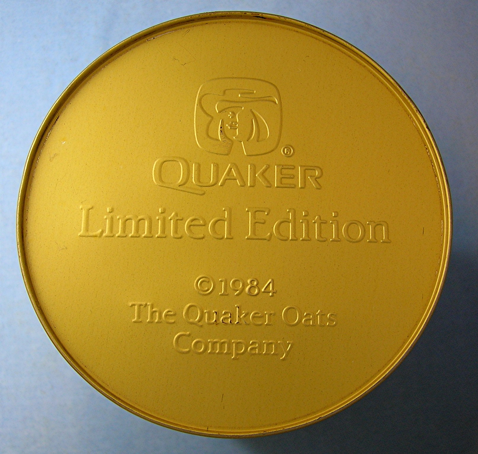 QUAKER OATS CANISTER TIN 1984, Limited Edition . . .