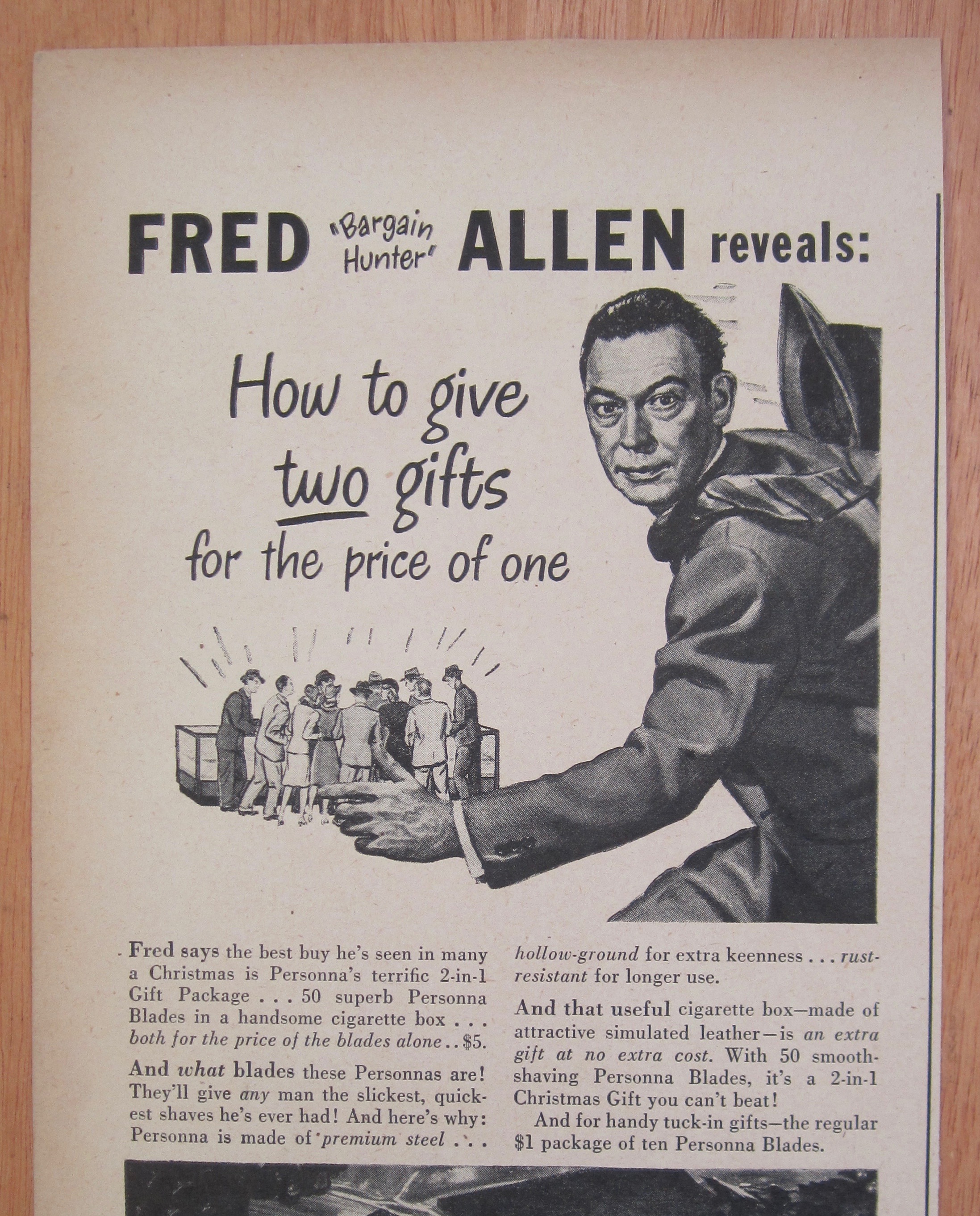 1940's Personna Precision Blades with Fred Allen