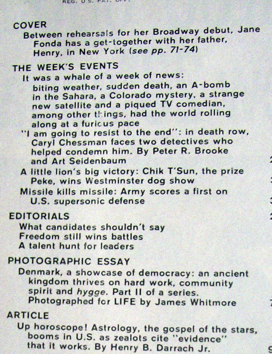 Life Magazine February 22, 1960  Jane & Henry Fonda