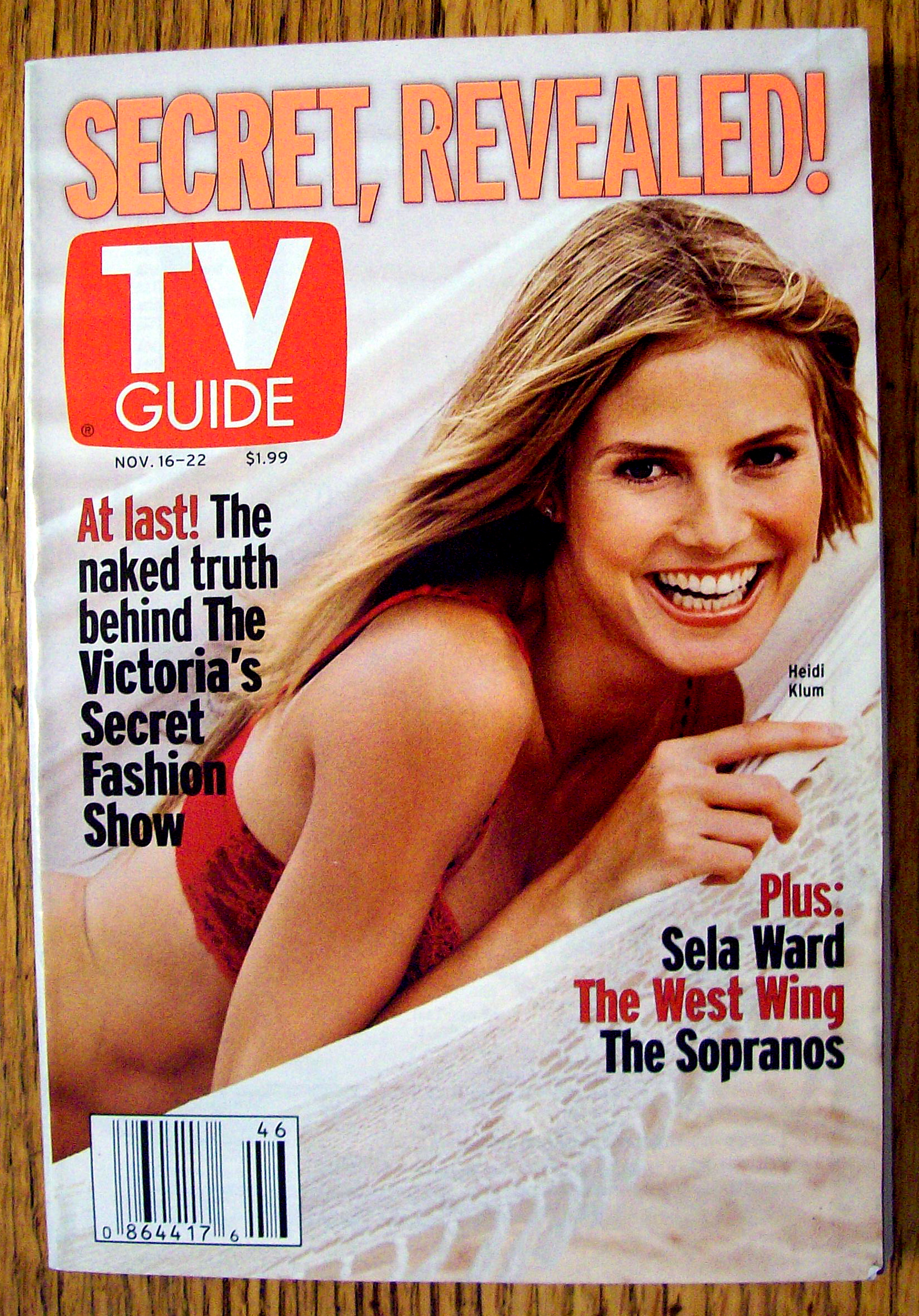 TV Guide-November 16-22, 2002-Heidi Klum