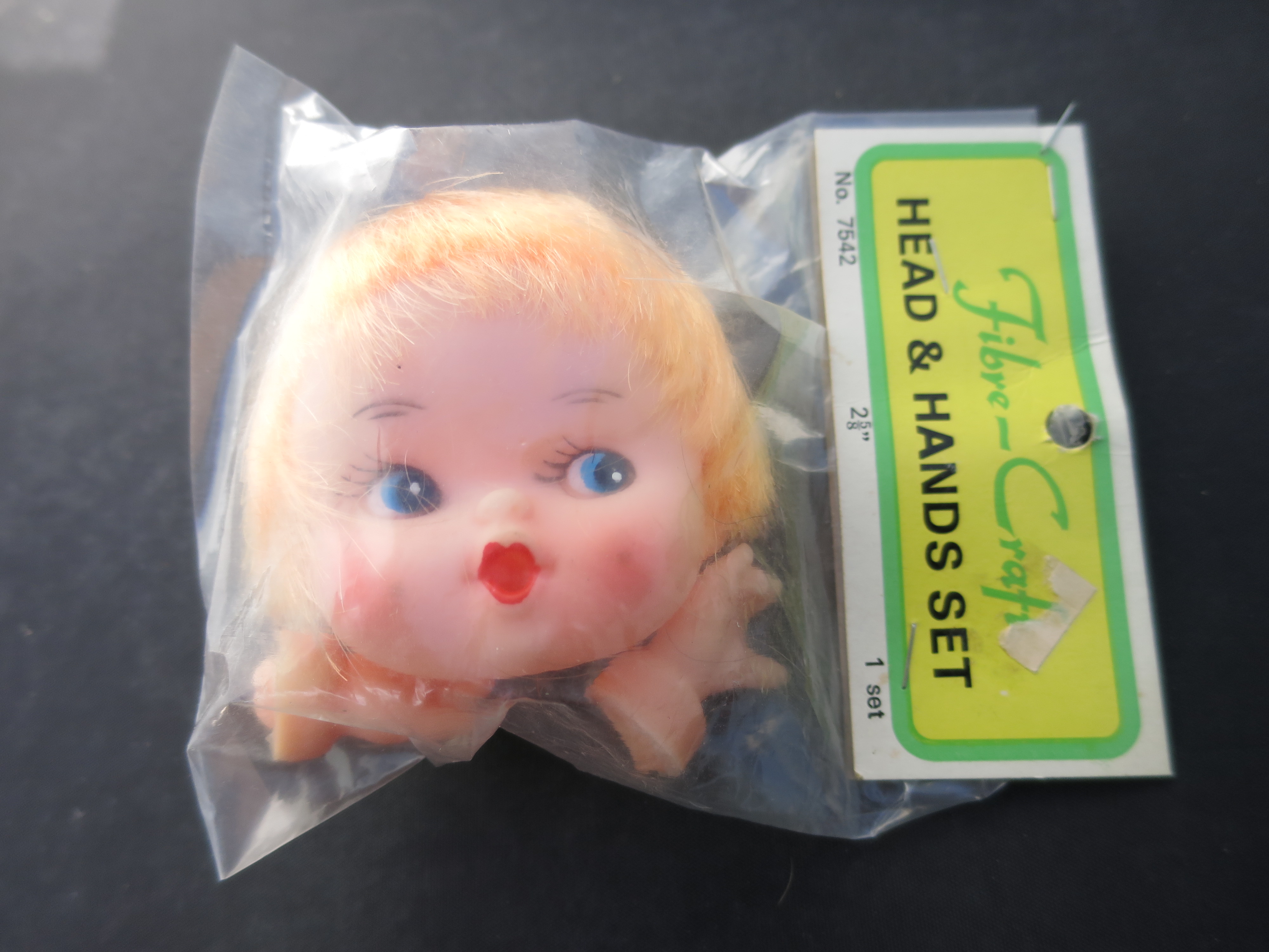 Vintage Fibre Craft Head and Hands Doll Set