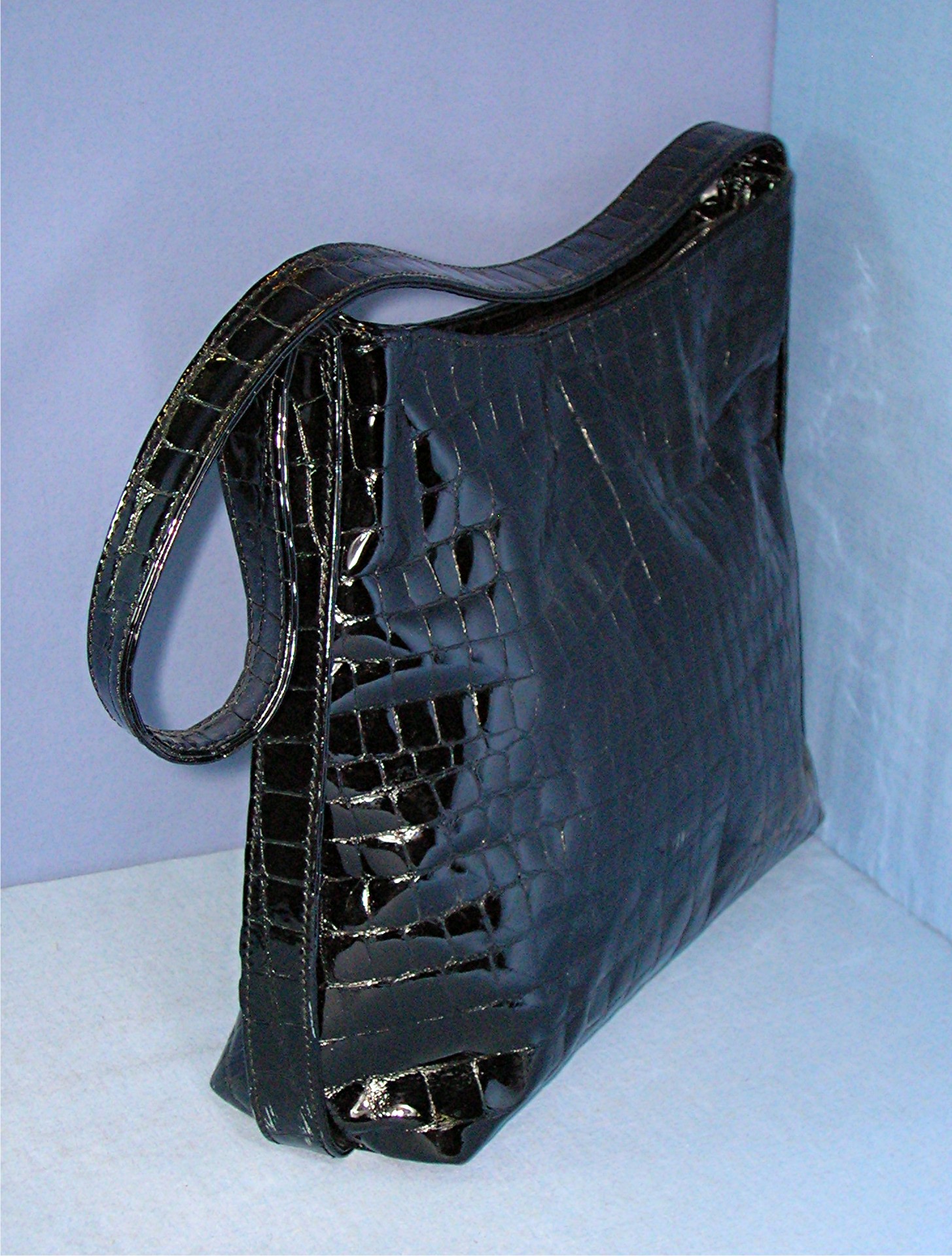 BRUNO MAGLI Italy Black Patent Leather Purse Bag
