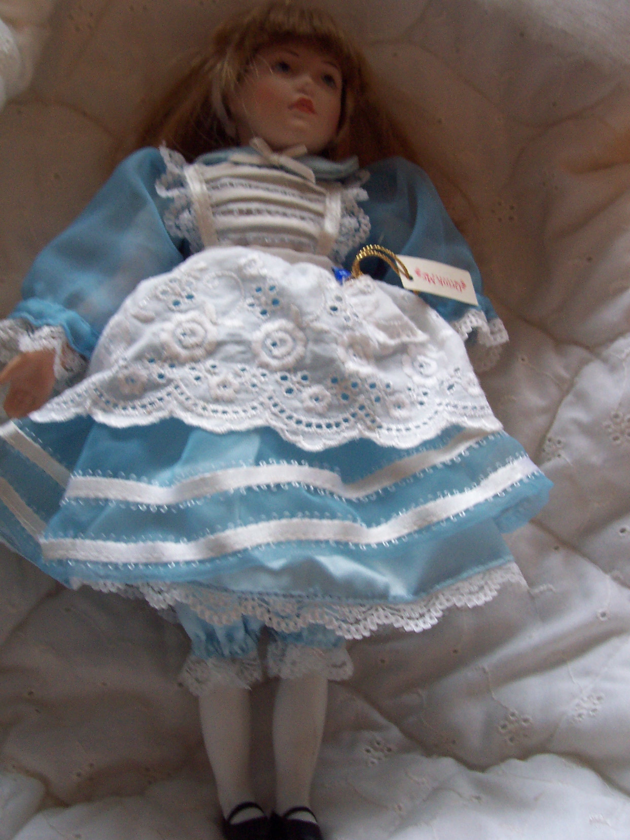 Alice In Wonderland Type Porcelain Doll