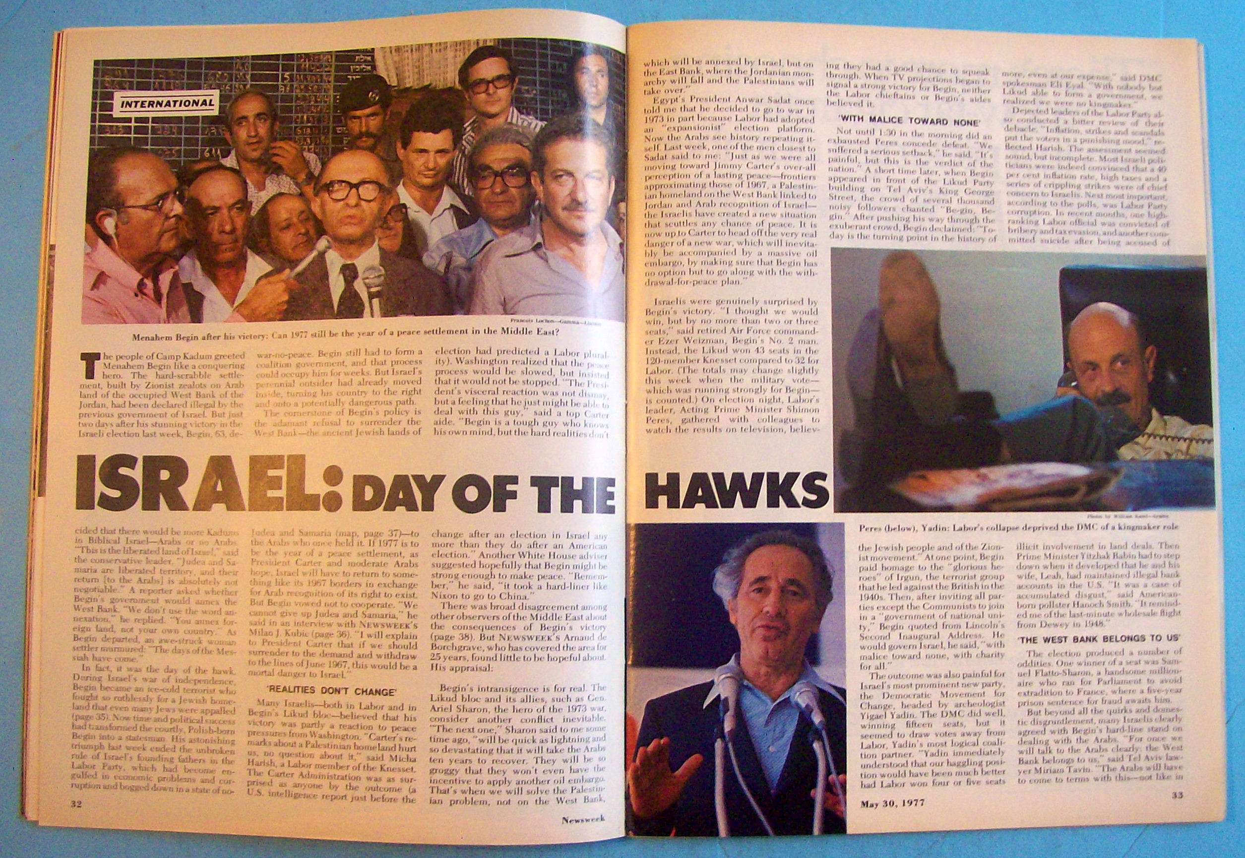 Newsweek Magazine- May 30, 1977- Menahem Begin
