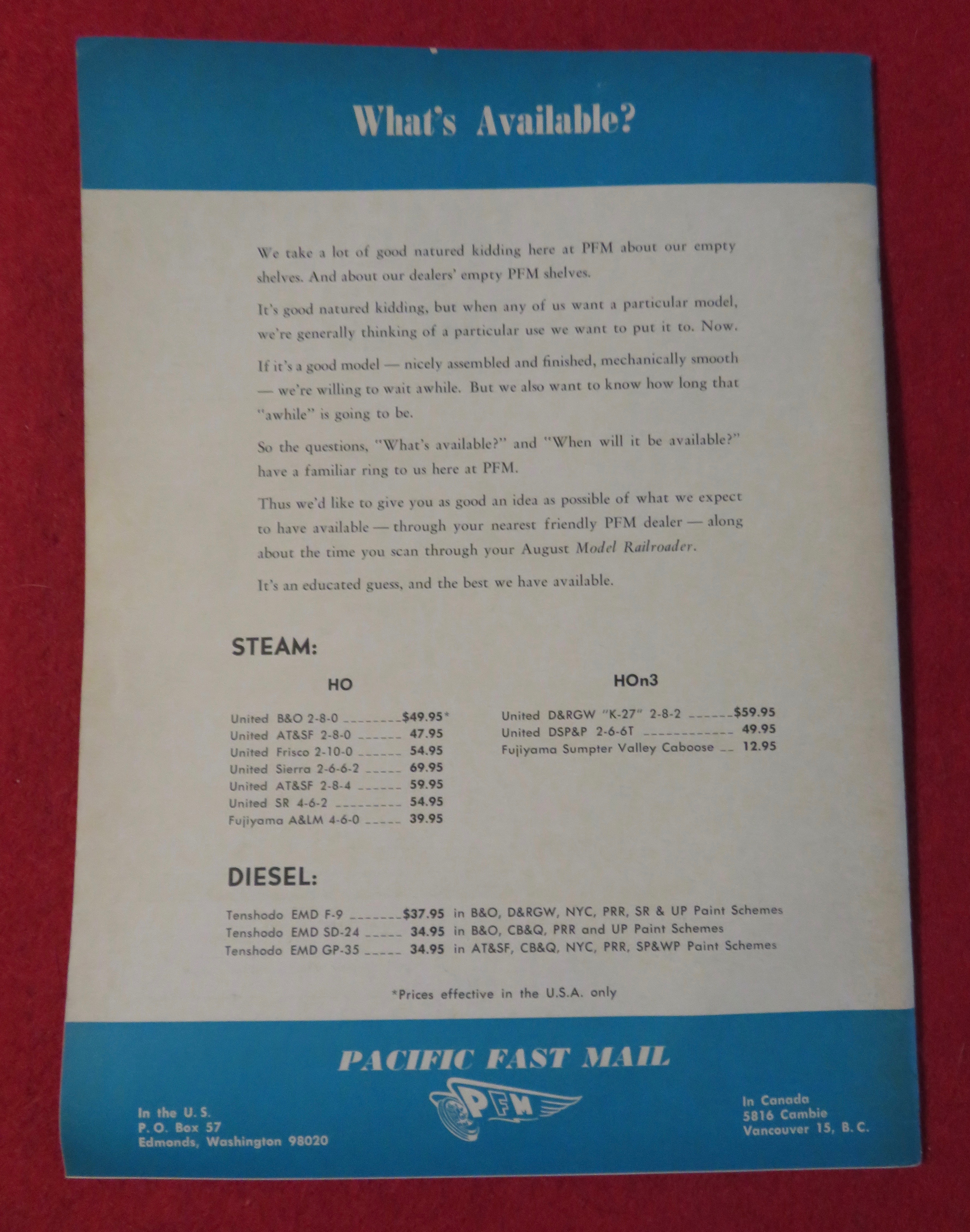 Model Railroader Magazine August 1967