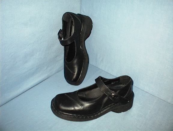 DOC MARTEN Ladies Black  Buckle SHOES UK 5