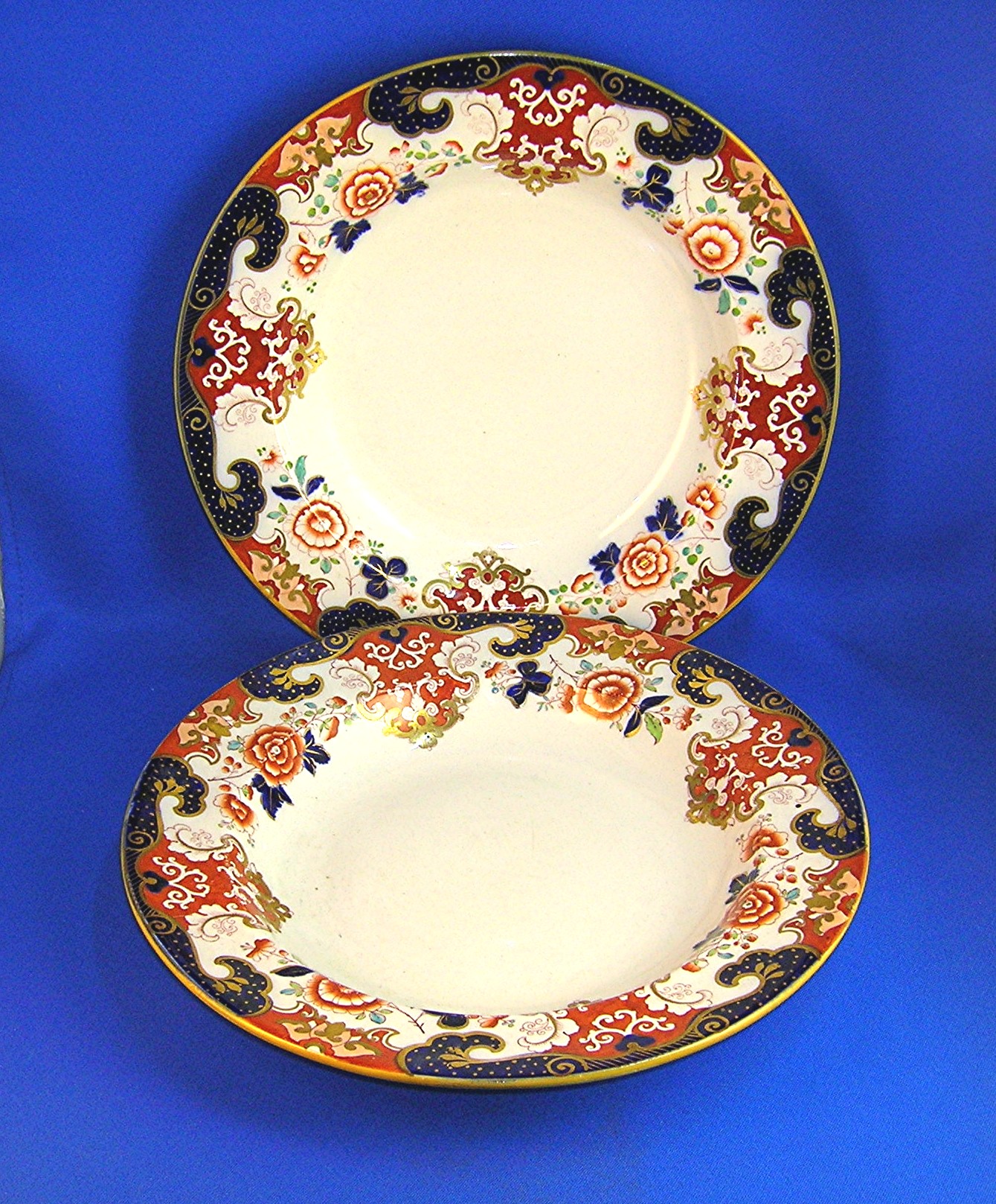 Pair Ashworth Ironstone Soup Bowls.................