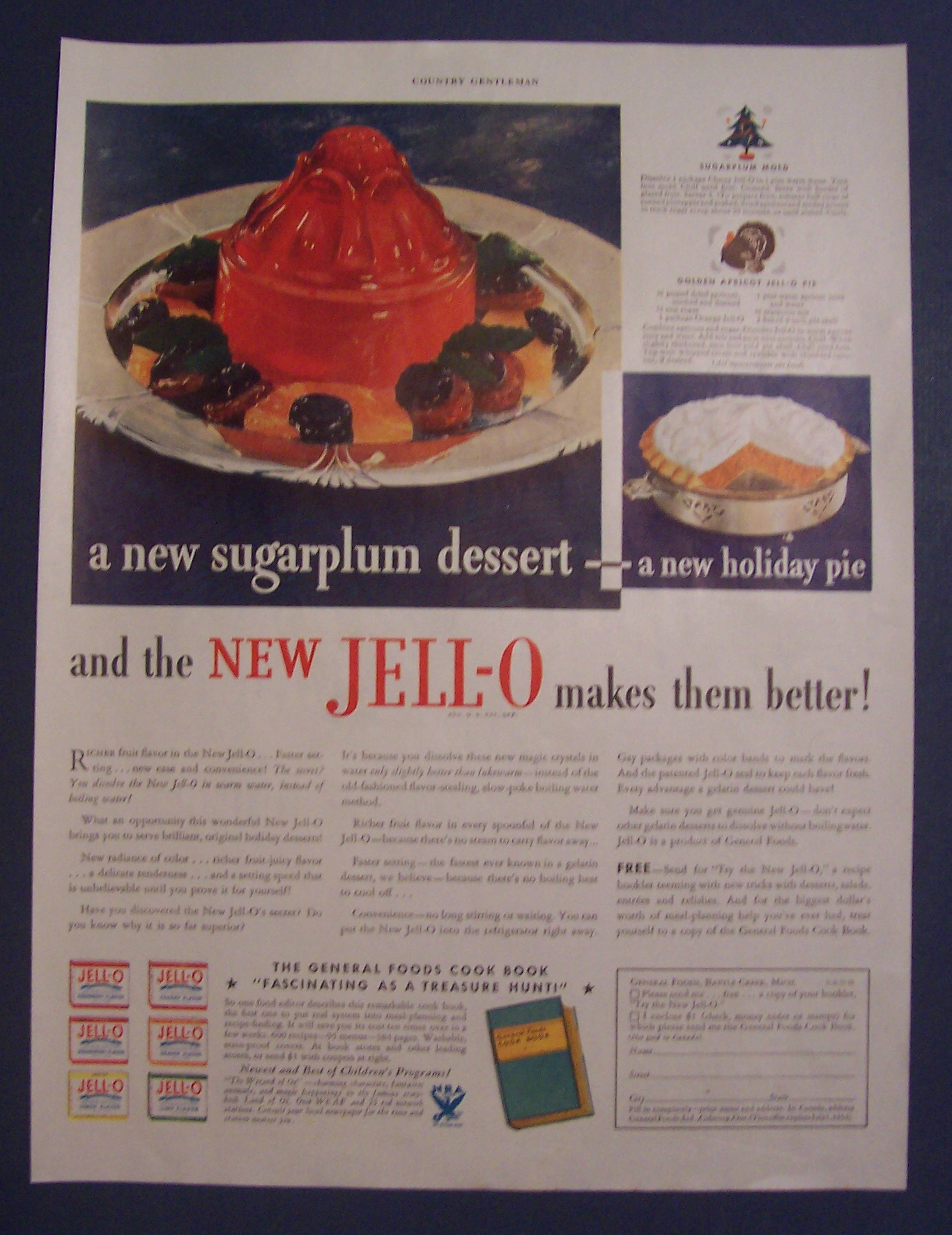 1933  Jell - O  Gelatin  Dessert