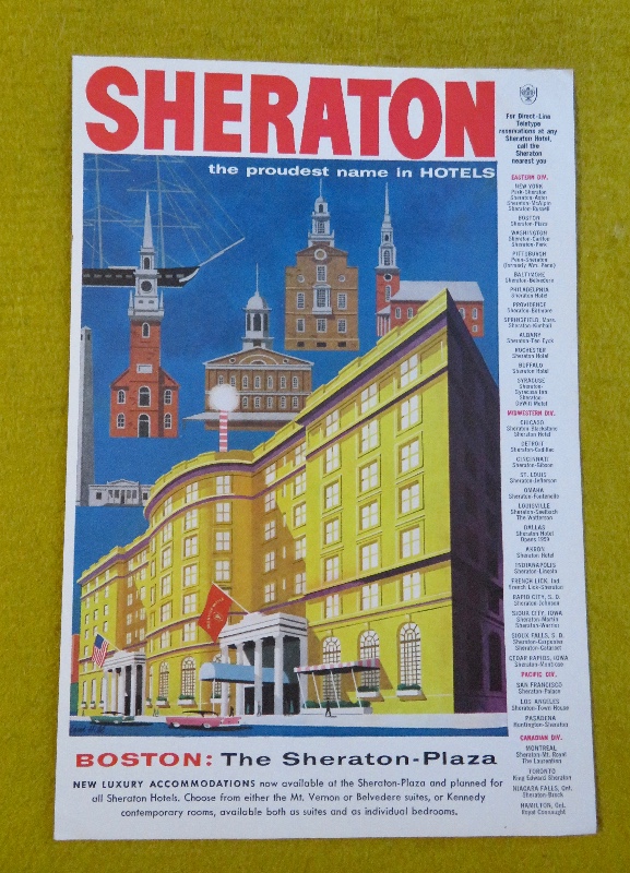 1957 Sheraton Hotel with the Sheraton Hotel