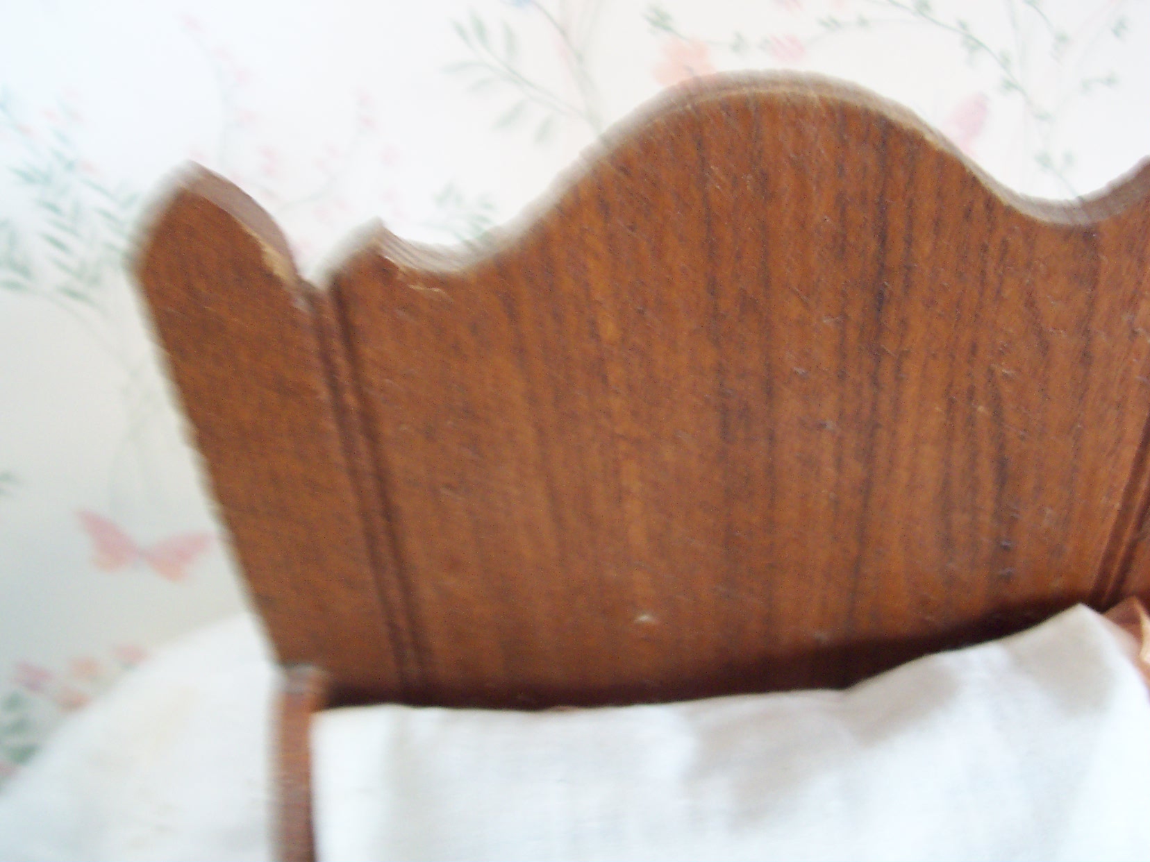 Dollhouse Bed Wood with Bedding