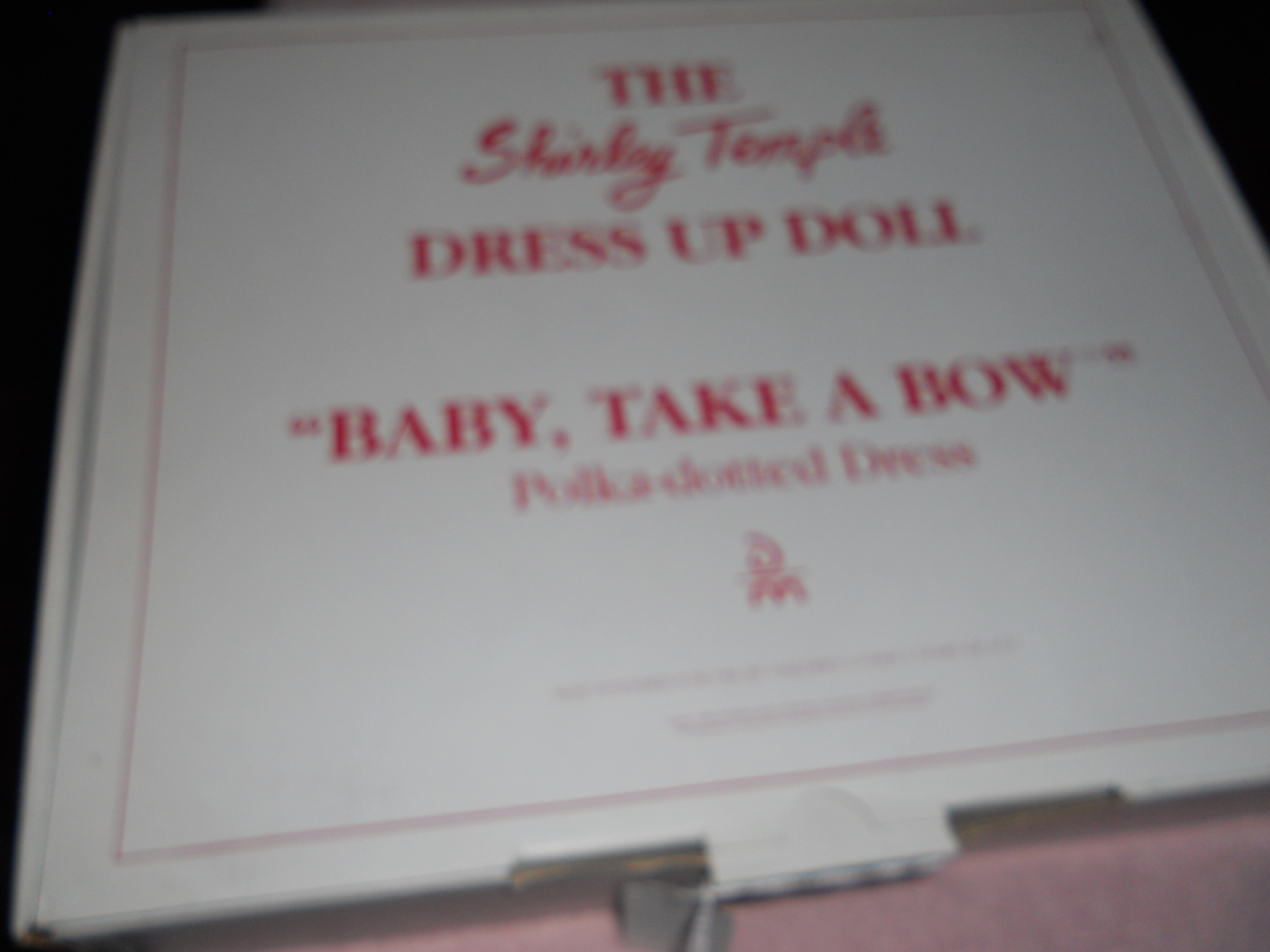 Shirley Temple Baby Take a Bow Outfit MIB