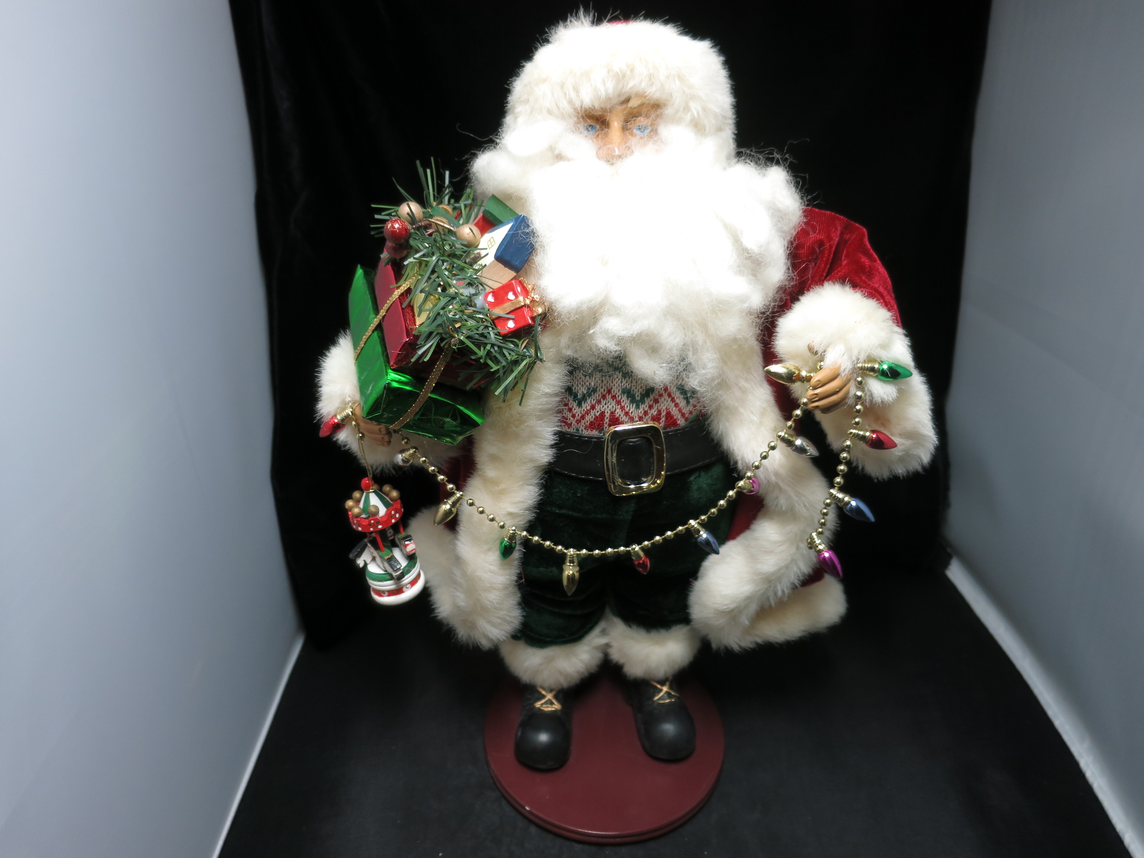 Christmas Fantasies Santa with Presents and Garland