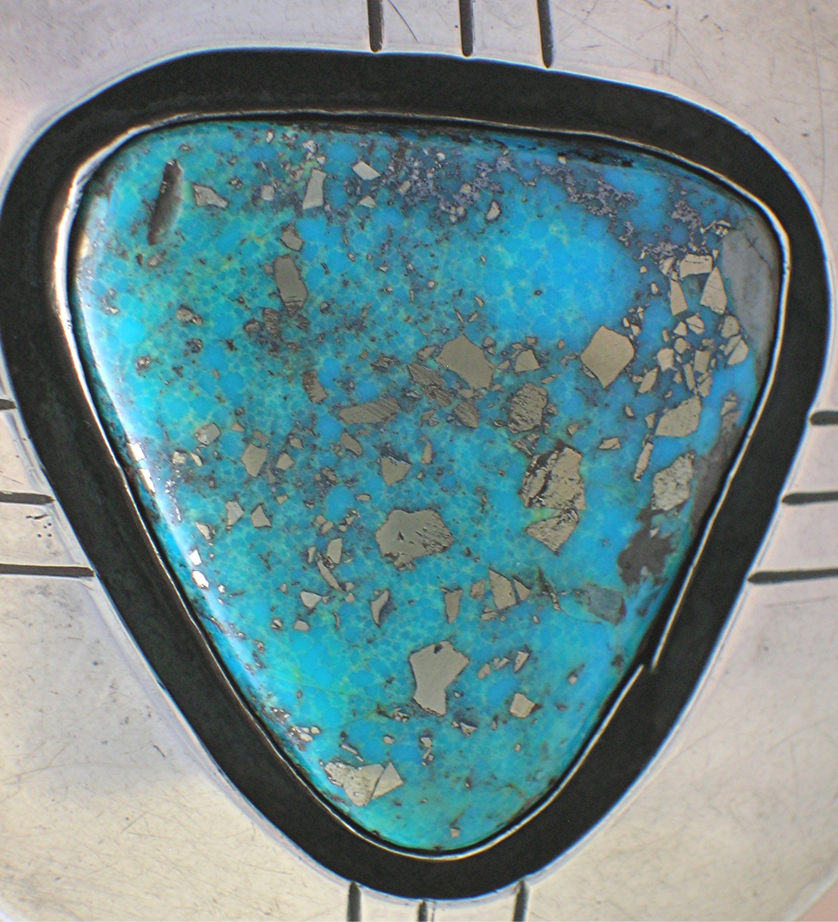 Pendant Morency Turquoise Silver Double Drop