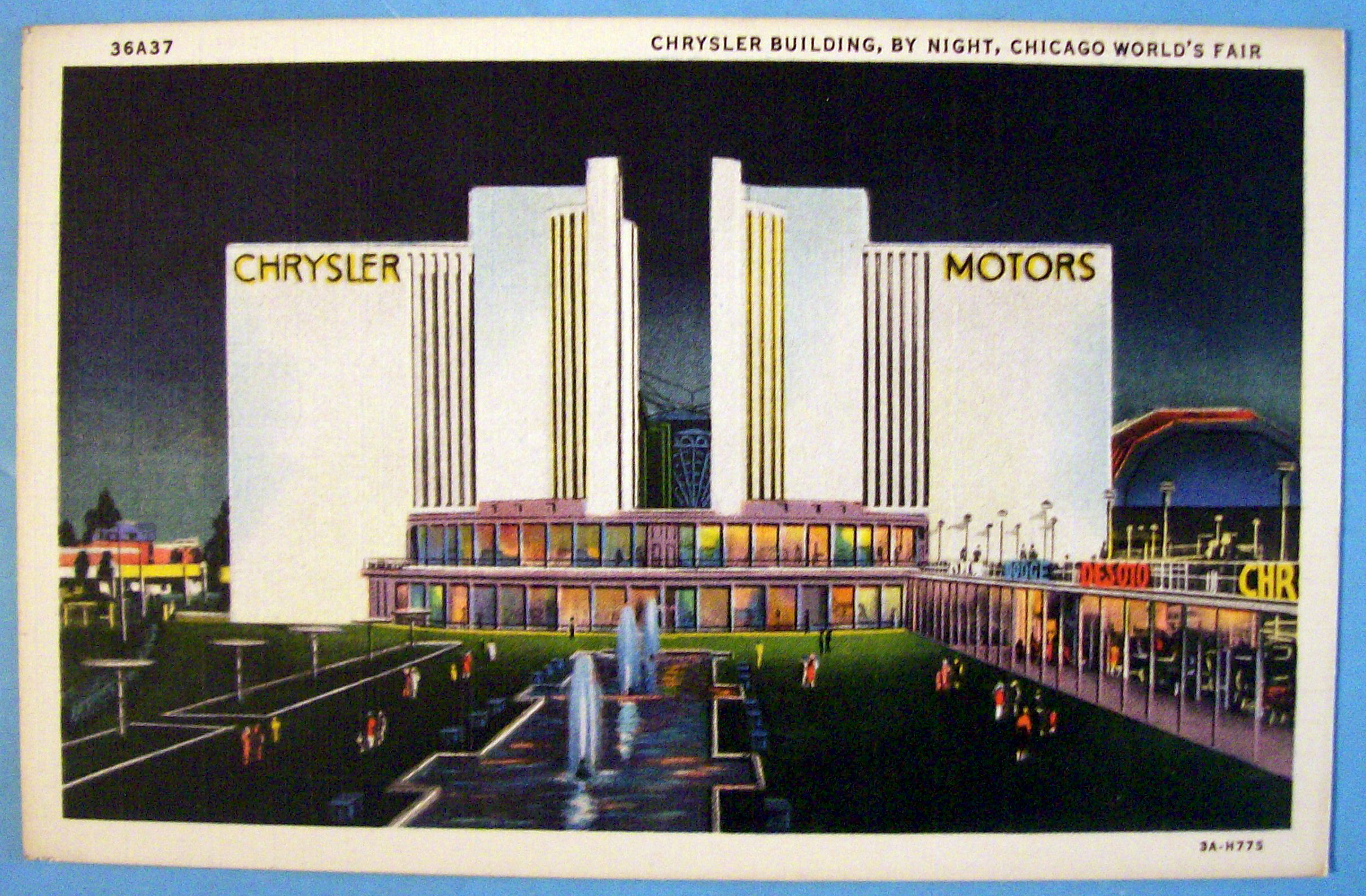 1933 Century of Progress, Chrysler Building Postcard