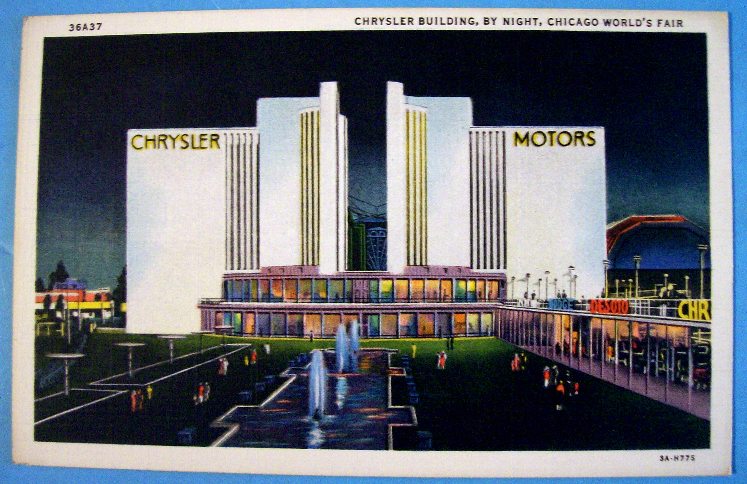 1933 Century of Progress, Chrysler Building Postcard