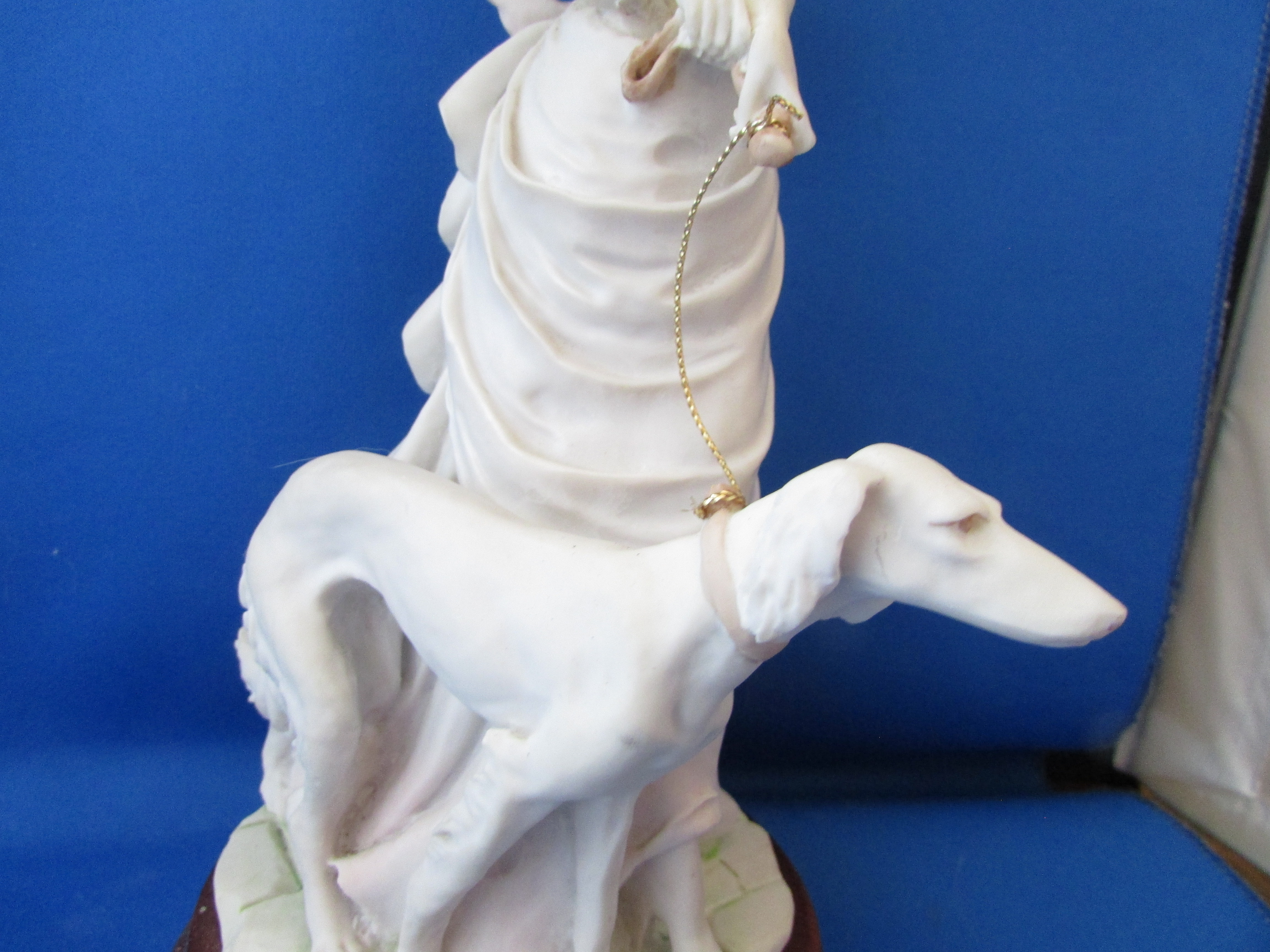 Arnart Pucci Designed Victorian Woman Walking Dog Figuriine