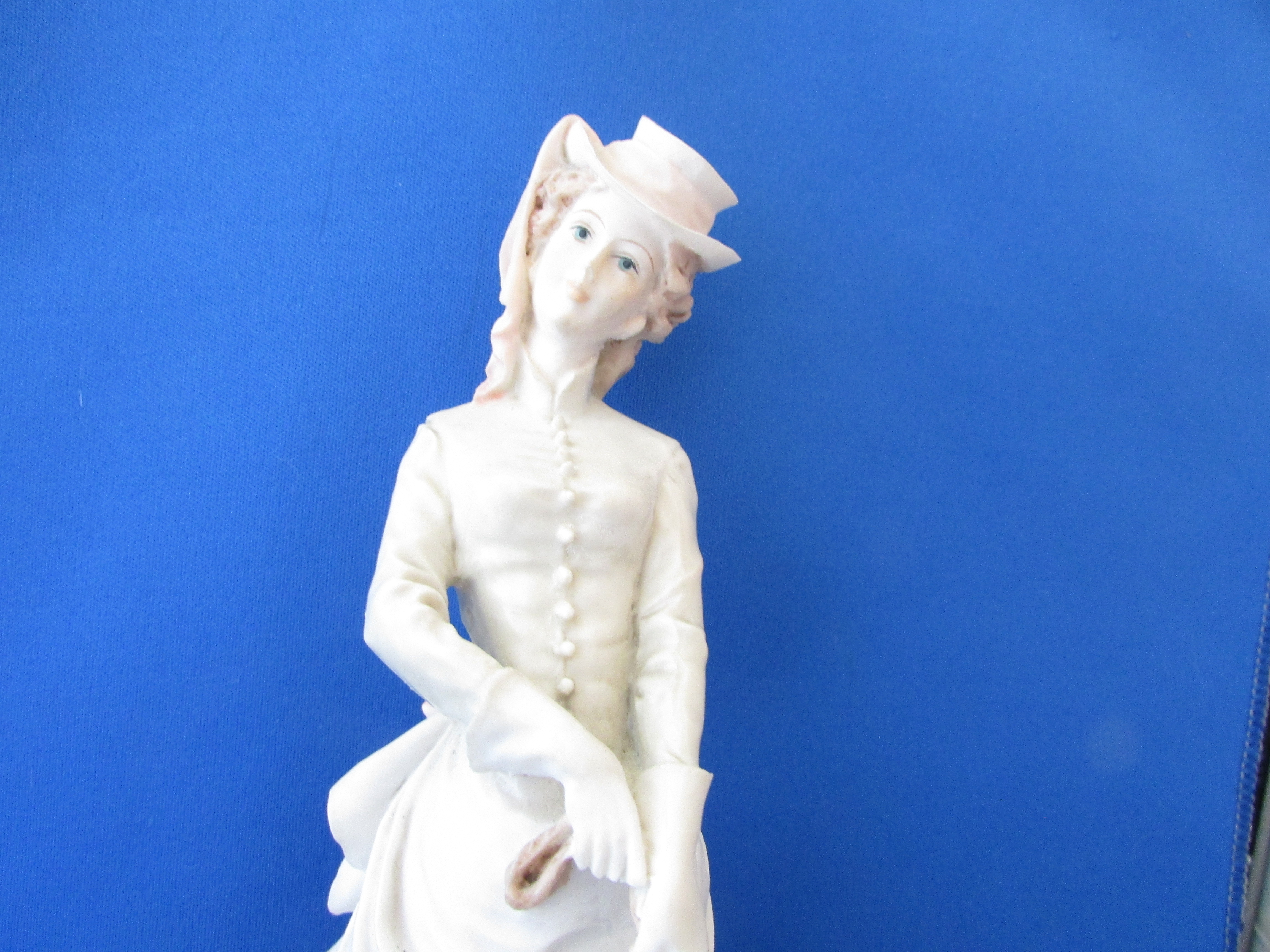 Arnart Pucci Designed Victorian Woman Walking Dog Figuriine