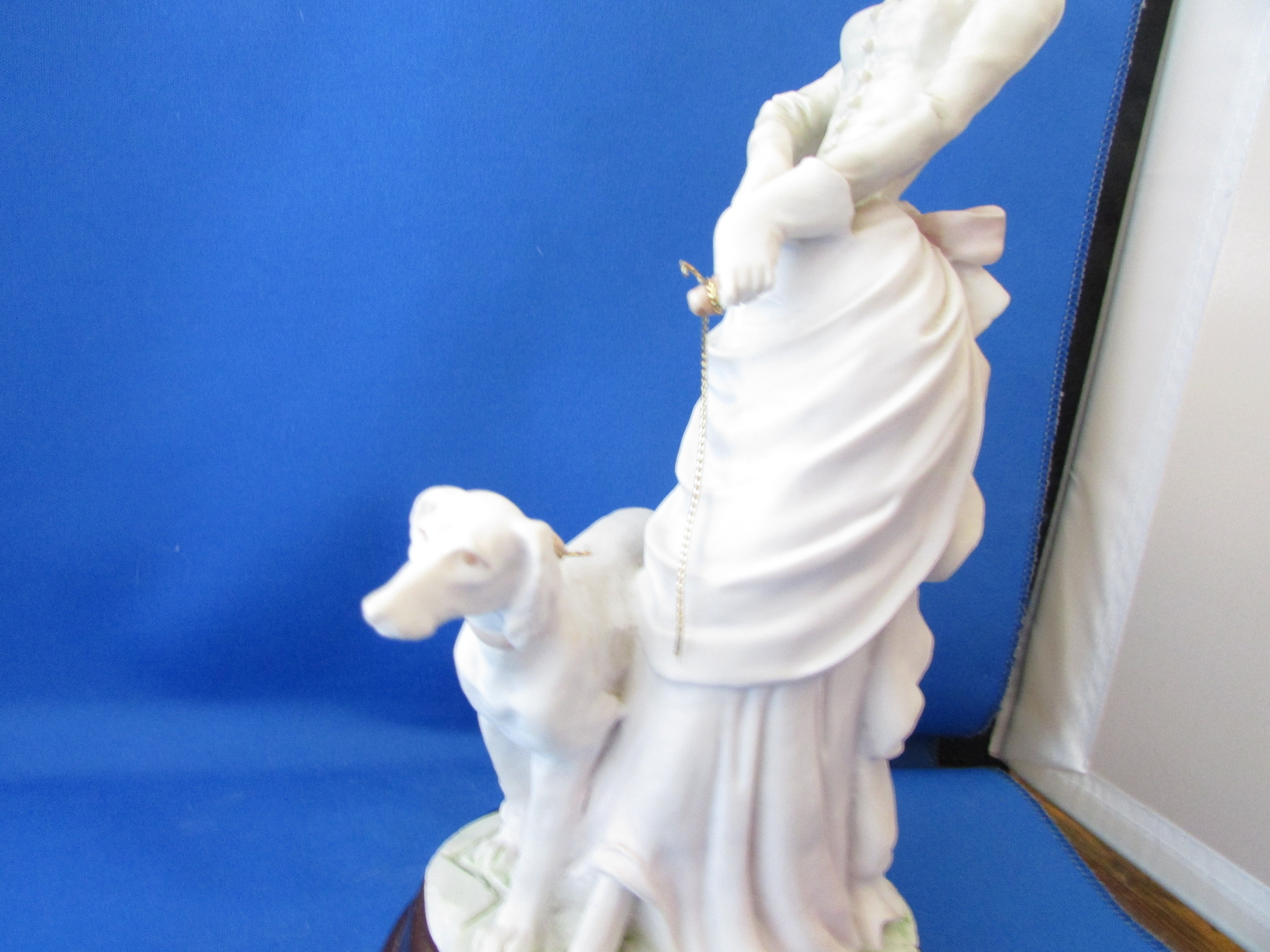 Arnart Pucci Designed Victorian Woman Walking Dog Figuriine