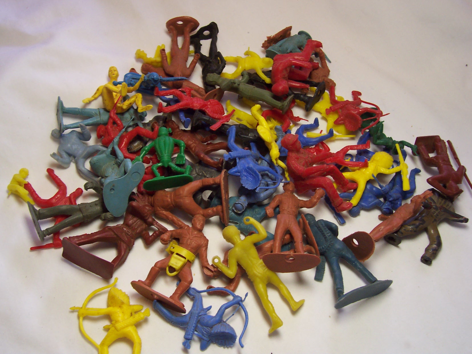 Vintage Indians Cowboys Soldiers 55 piece lot