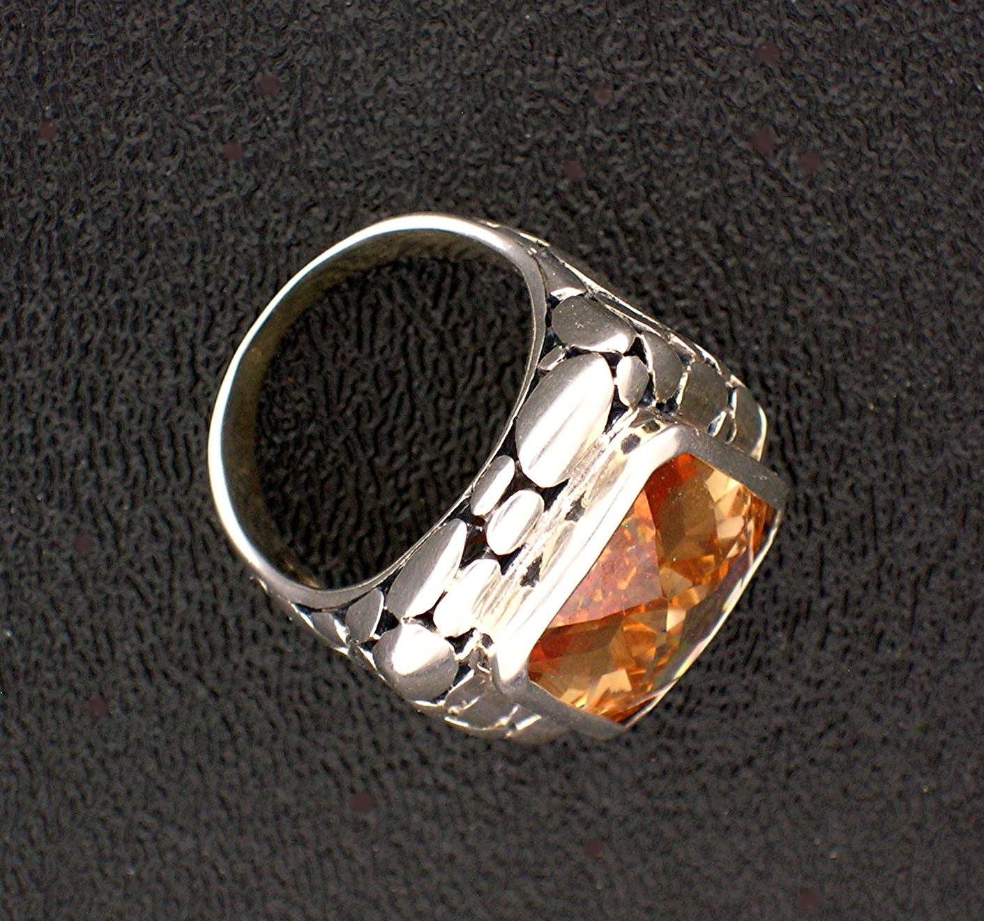 Citrine Sterling Silver Designer Ring