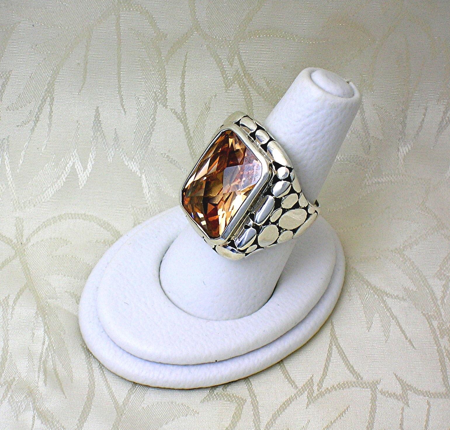 Citrine Sterling Silver Designer Ring