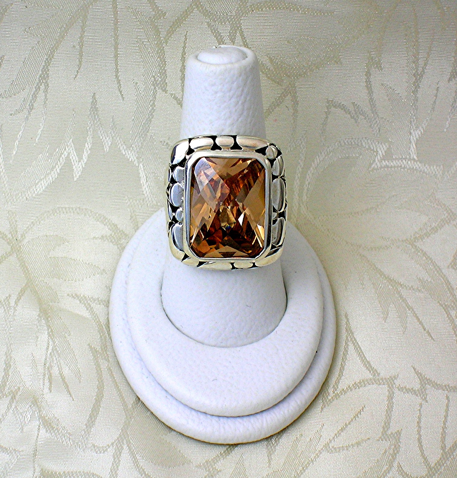 Citrine Sterling Silver Designer Ring