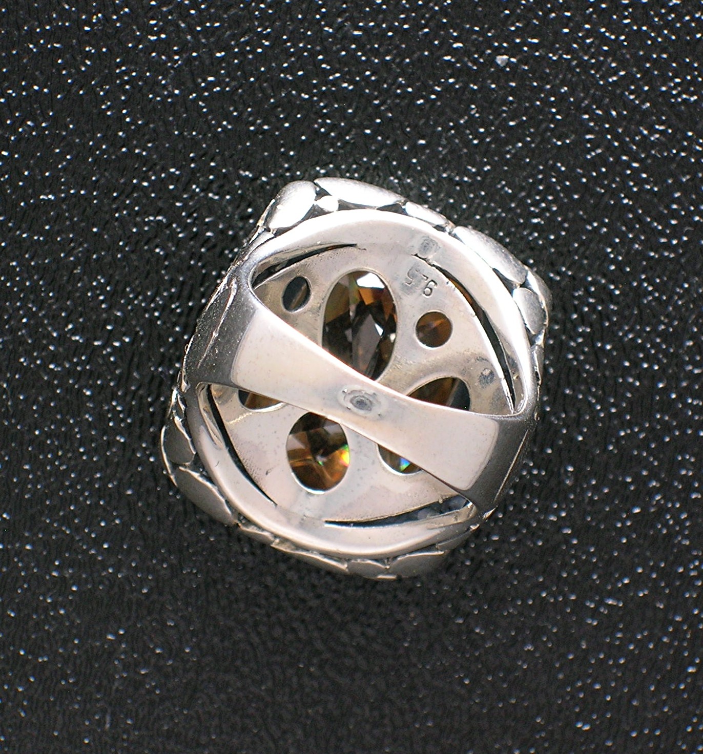 Citrine Sterling Silver Designer Ring