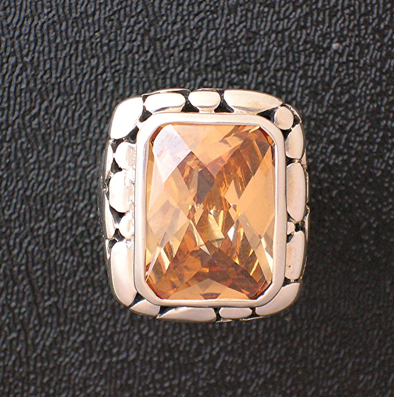 Citrine Sterling Silver Designer Ring