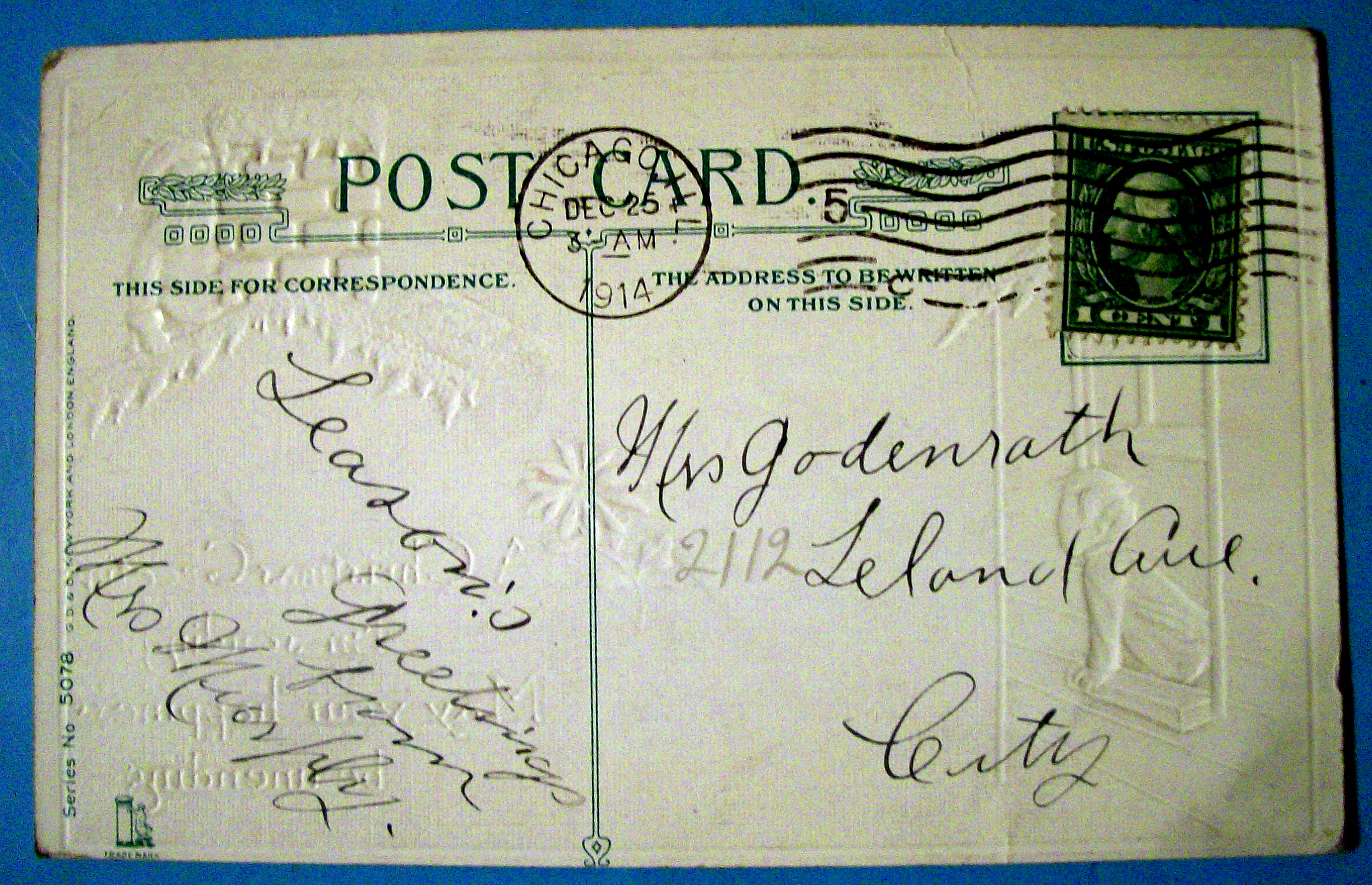 Christmas Greeting Postcard