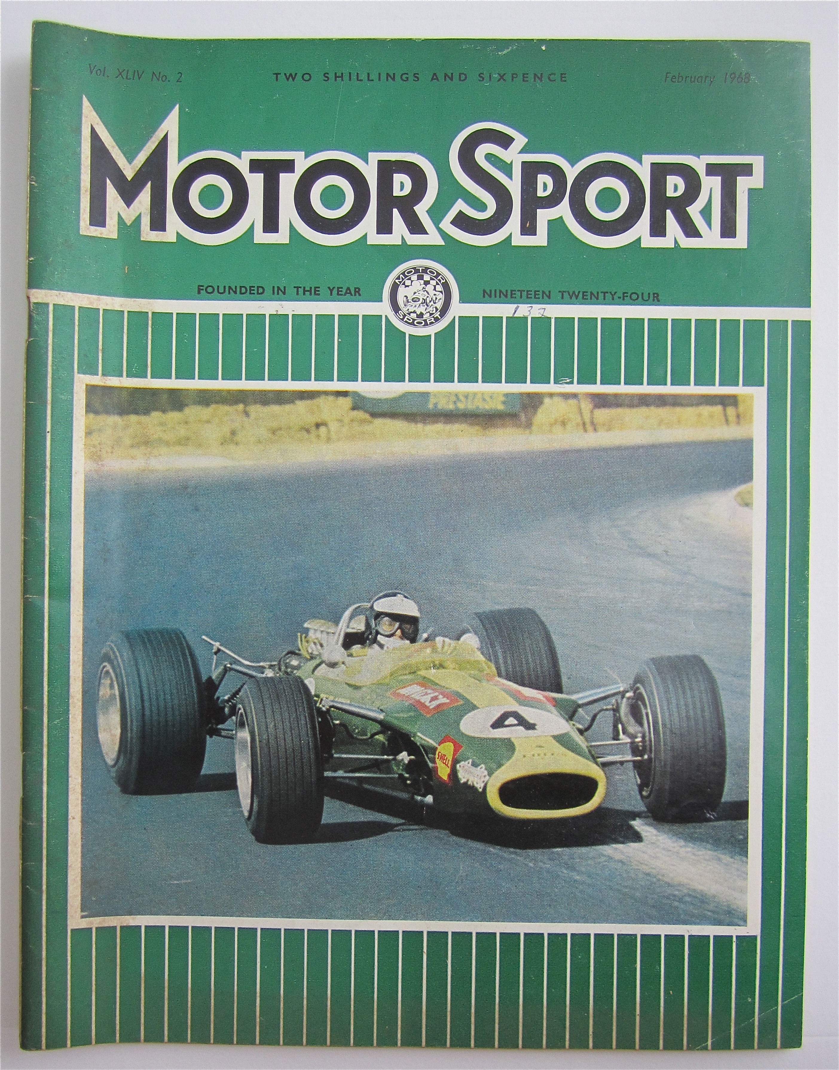 Motor Sport Magazine February 1968 Four In A Row