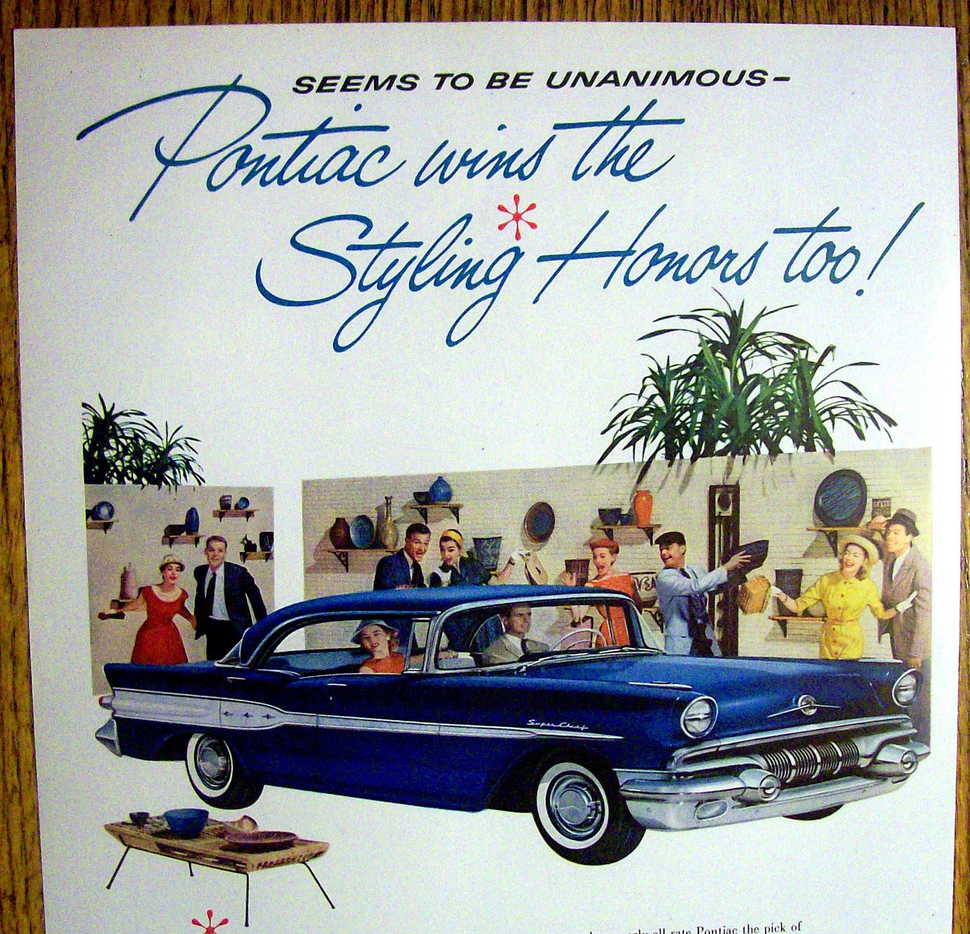 1957 Pontiac with a Great Blue Pontiac