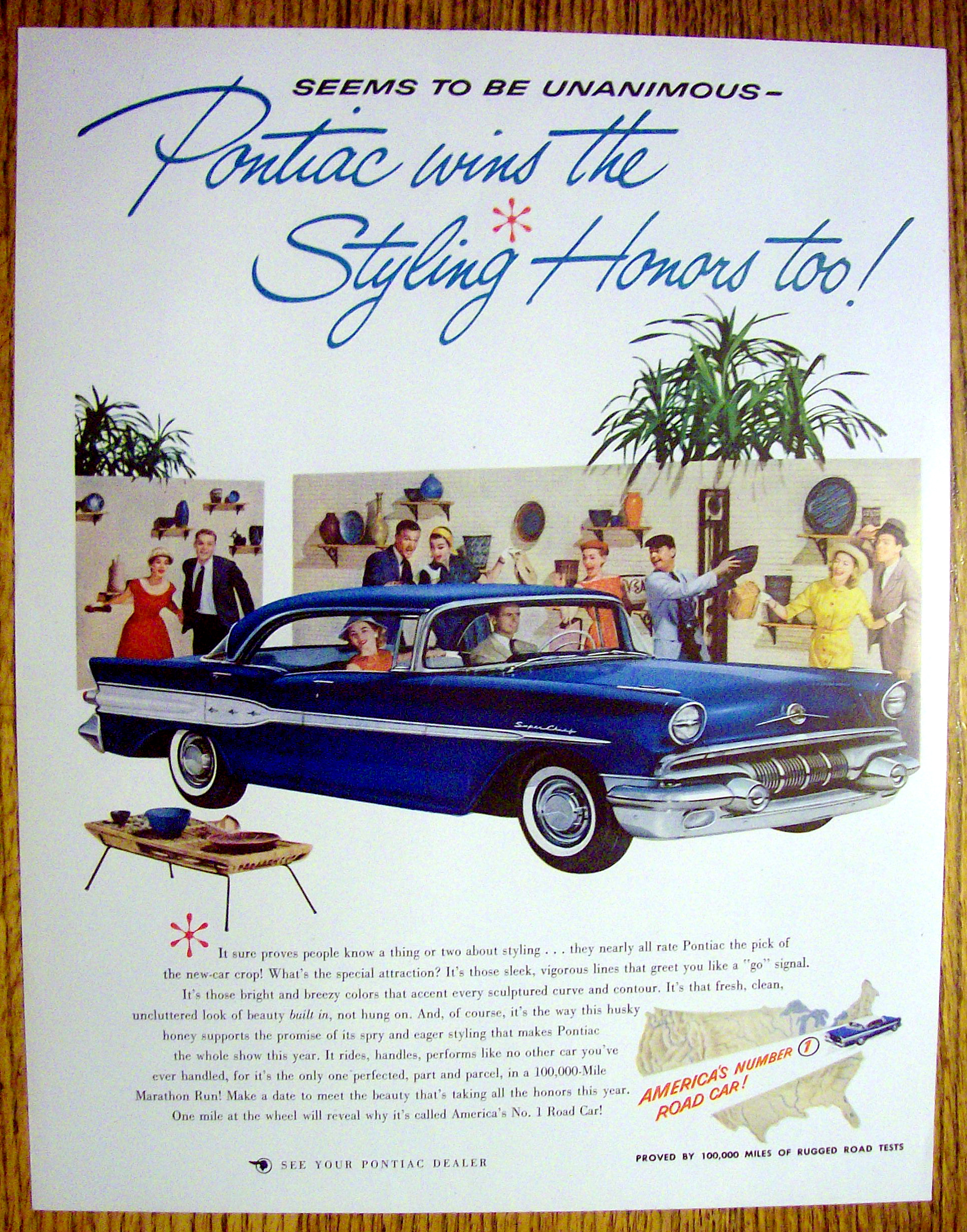 1957 Pontiac with a Great Blue Pontiac