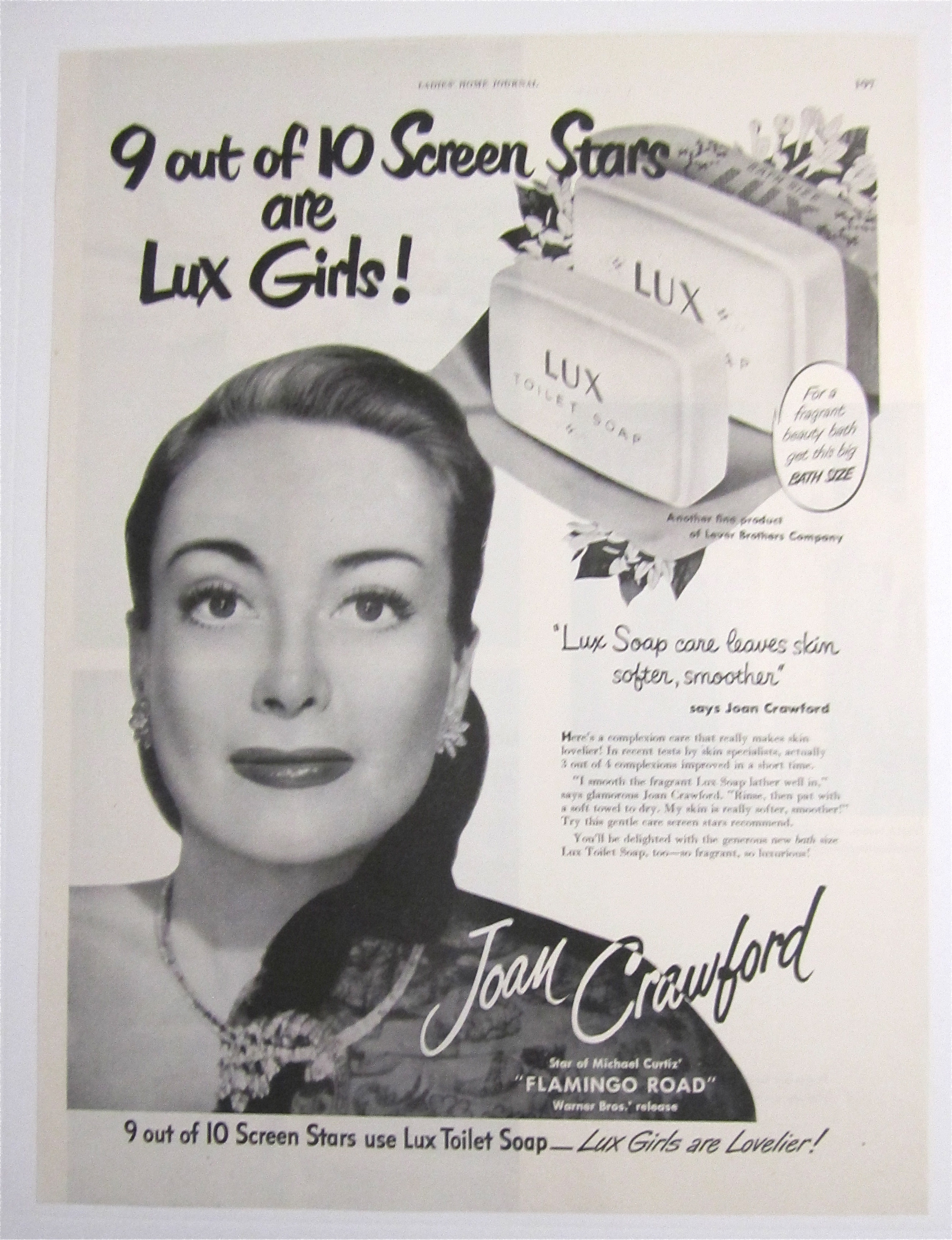 1949 Lux Toilet Soap with Joan Crawford